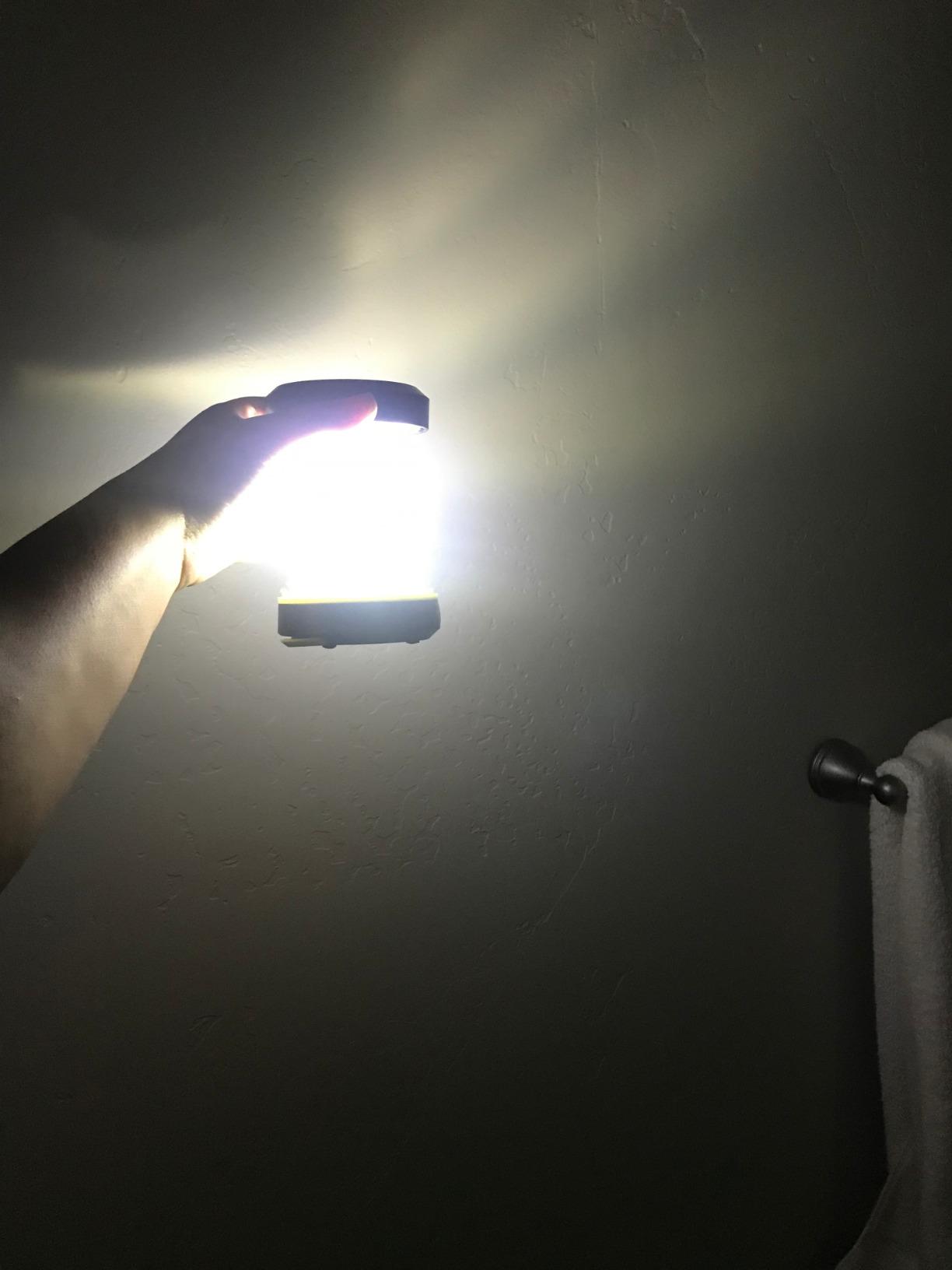 Kizen Outdoor Solar Lantern - Solar or Plug Rechargeable Lantern - Collapsible LED Light for Power Outages - Camping Essential Lamp for Tent Light, Hanging, or Flashlight customer photo 2