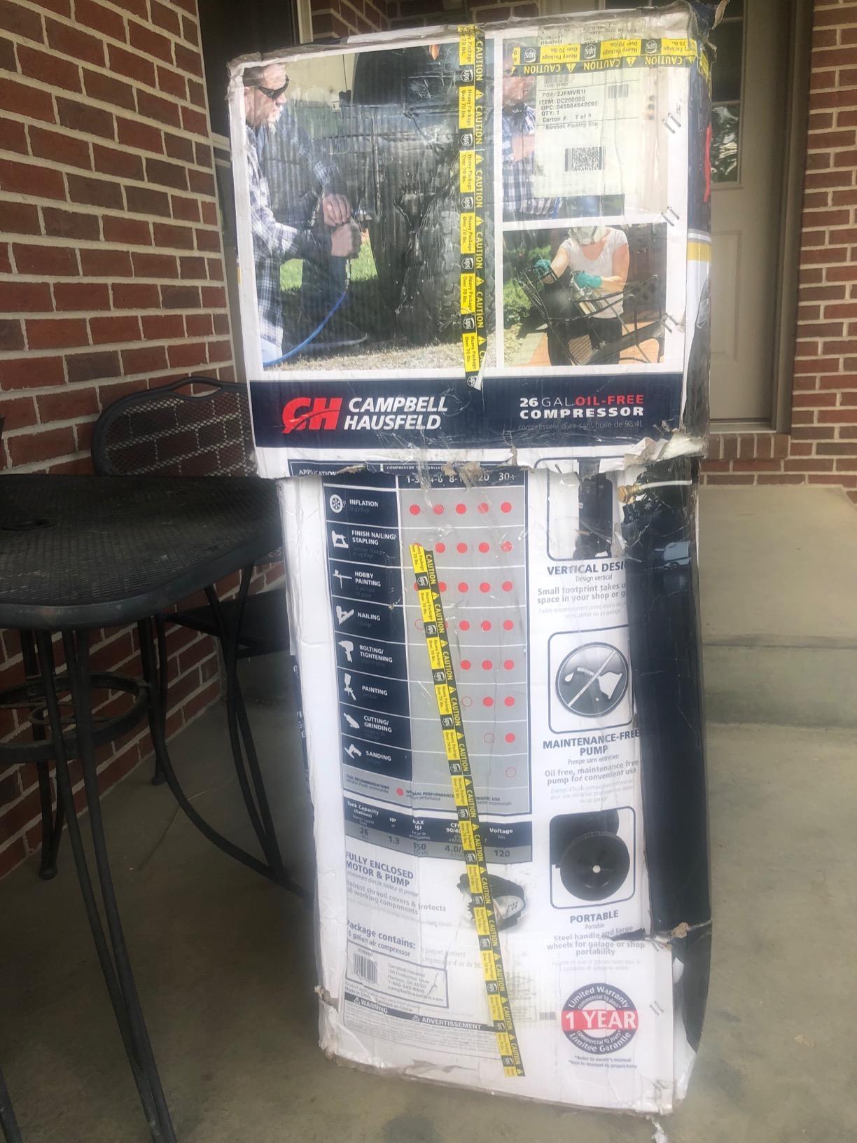 Campbell Hausfeld 26-Gallon Oil-Free Air Compressor, 150 PSI, DC260000 customer photo 1