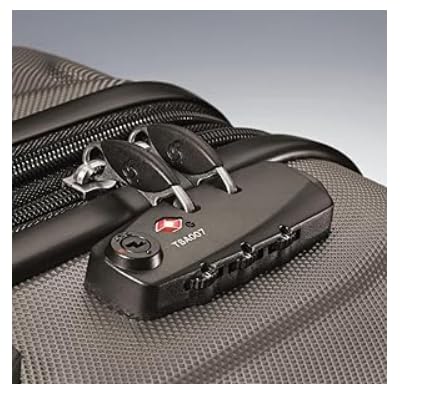 Samsonite Omni PC Hardside Expandable Luggage with Spinner Wheels, Navy, Checked-Medium 24-Inch customer photo 1