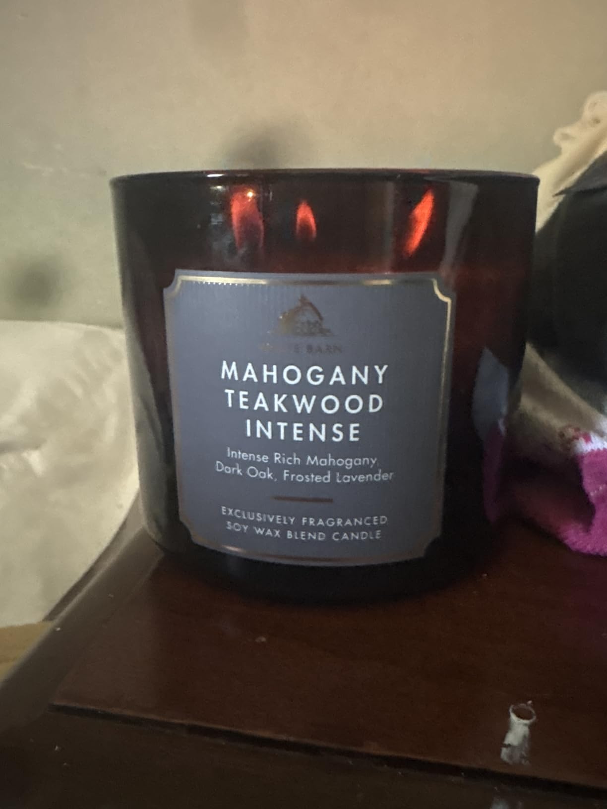 Bath & Body Works 3-Wick Candle, Mahogany Teakwood Intense, Soy Wax Blend customer photo 1