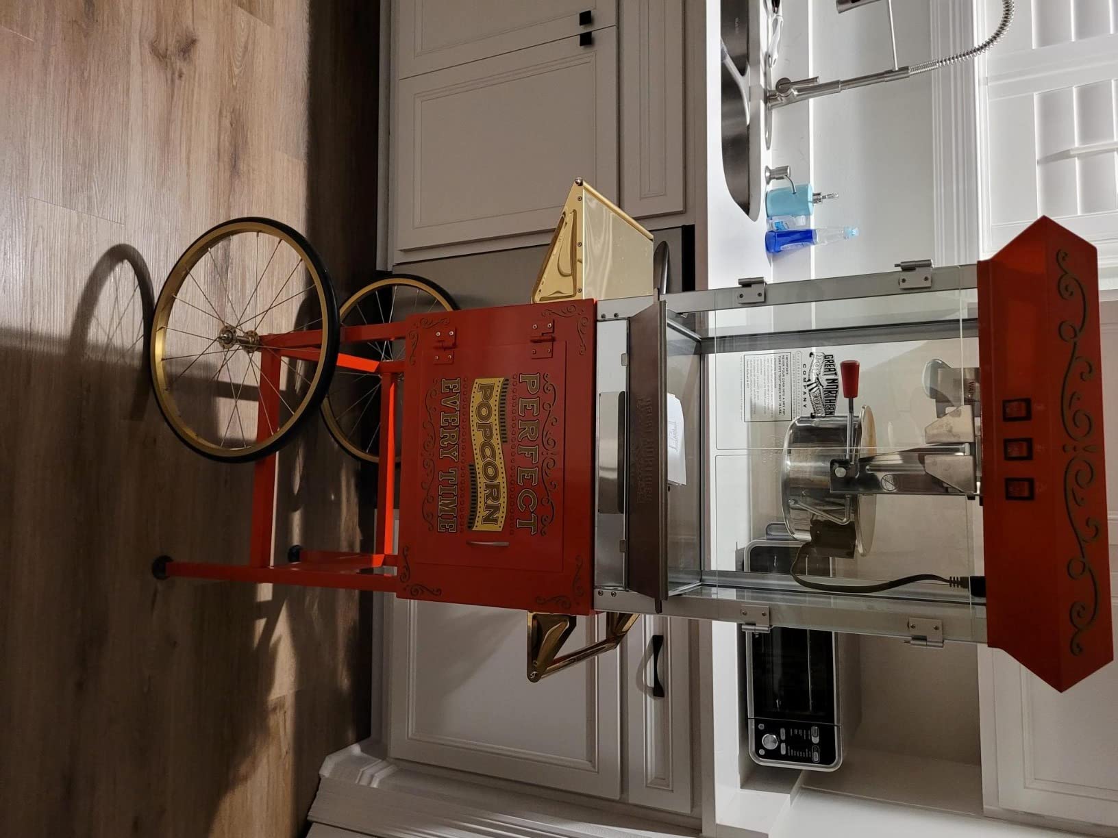 Great Northern Popcorn Company 5995 10 oz. Perfect Popper Popcorn Machine with Cart - Red (5995 GNP Red 10oz. Full) customer photo 1
