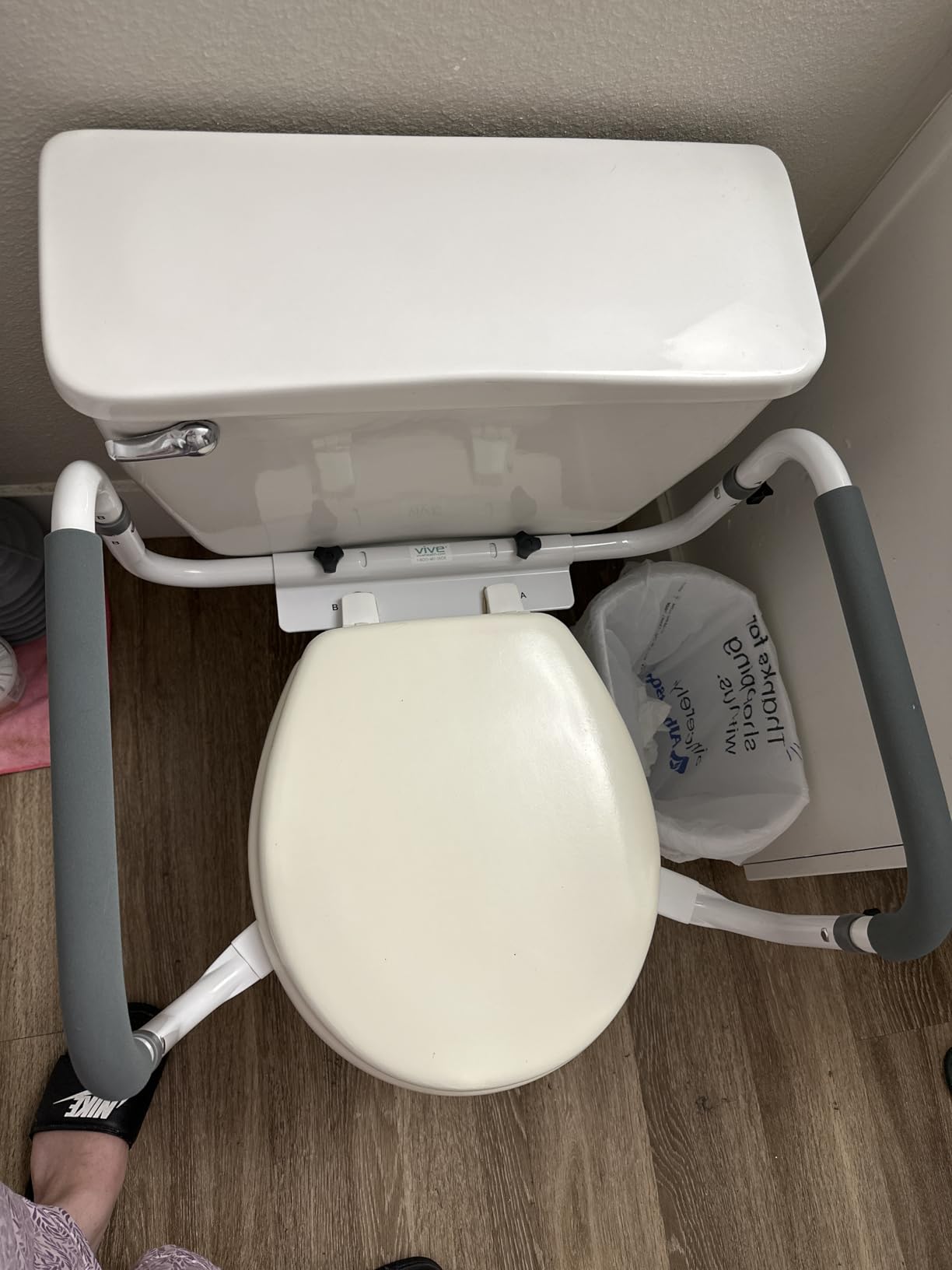 Vive Toilet Safety Rail - Adjustable Grab Bar - Compact Support Frame customer photo 1