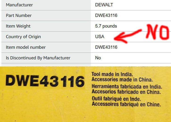 DEWALT Angle Grinder Tool, 4-1/2-Inch to 5-Inch, Trigger Switch (DWE43116) customer photo 2