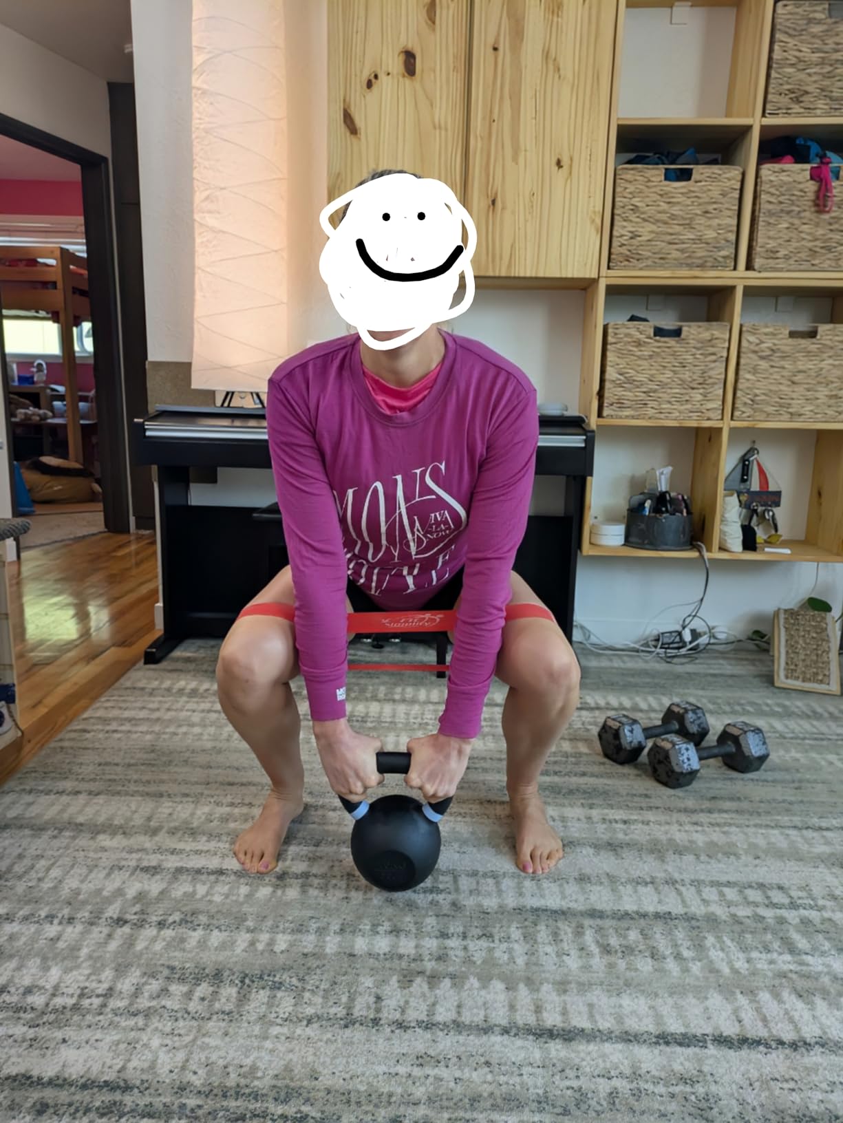 Yes4All Powder Coated Cast Iron Kettlebell, Single Deep Blue, 40 KG / 88 LB customer photo 1