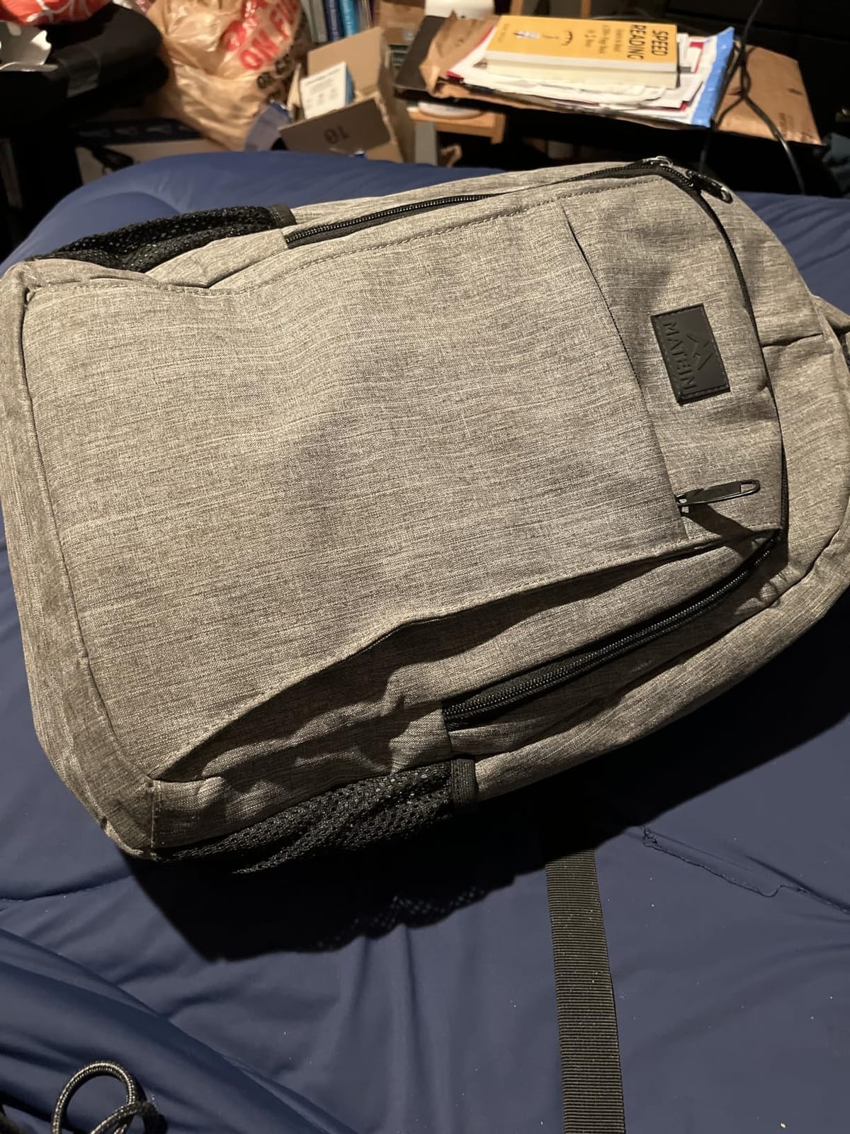 MATEIN Travel Laptop Backpack, 15.6 Inch College School Computer Bag, Grey customer photo 2