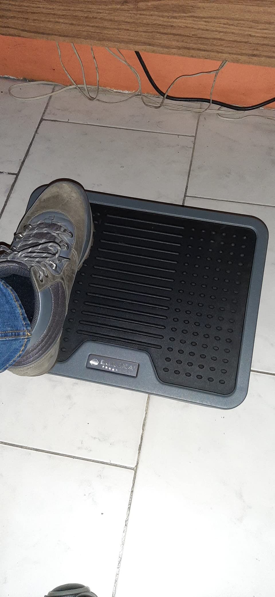 EUREKA ERGONOMIC Tilt Adjustable Footrest, Foot Rest for Under Desk at Work with Massage Surface, Office Foot Rest Under Desk with 20 Degree Tilt No Locking, Metal Frame customer photo 2
