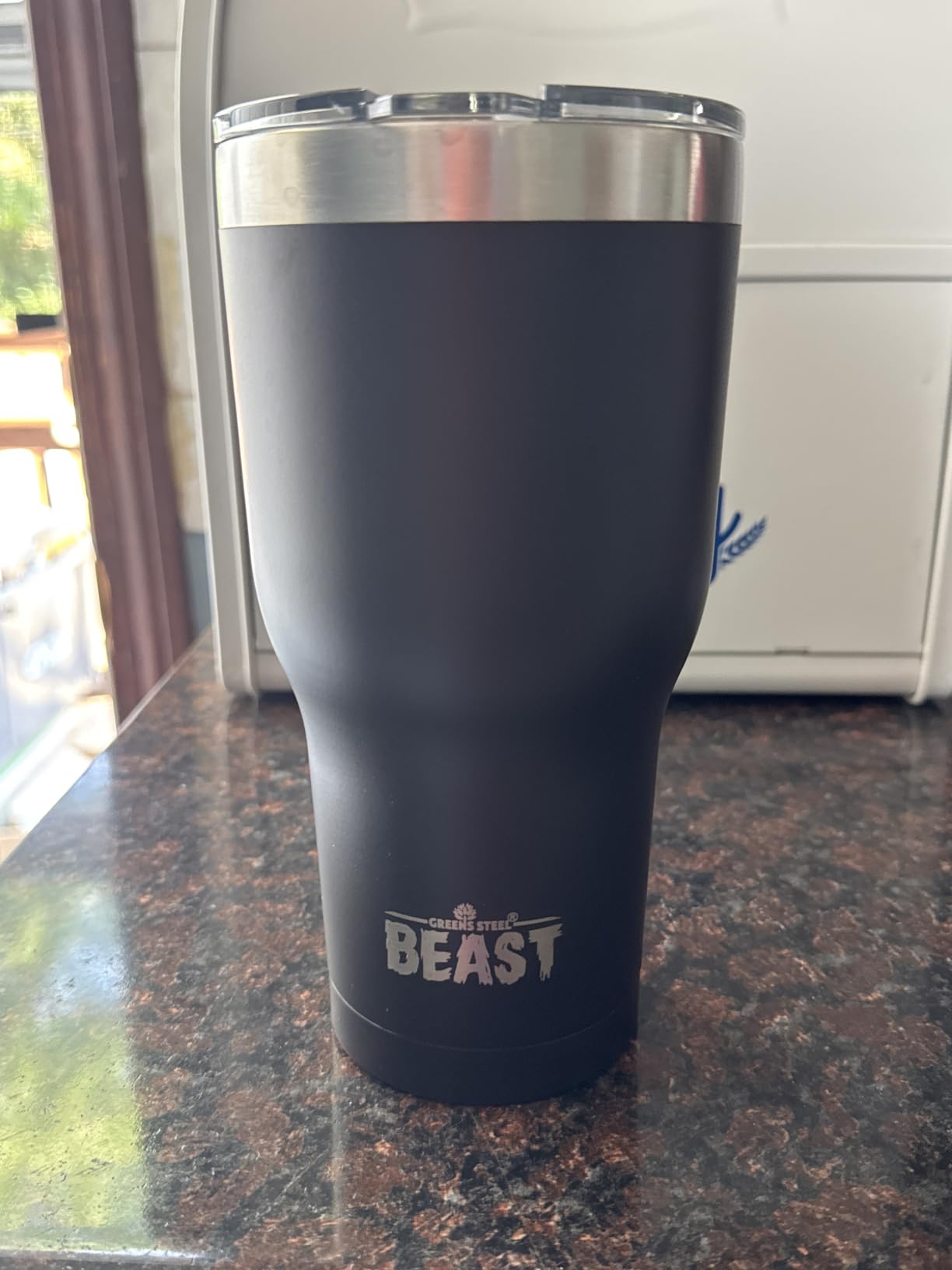 Beast 20 oz Tumbler Stainless Steel Vacuum Insulated Coffee Ice Cup Double Wall Travel Flask (Army Green) customer photo 2