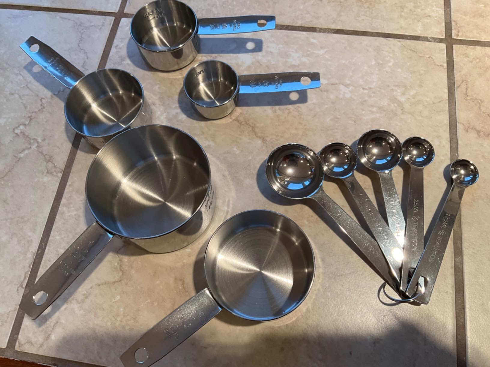Laxinis World Stainless Steel Measuring Cups and Spoons Set, 10-Piece customer photo 2