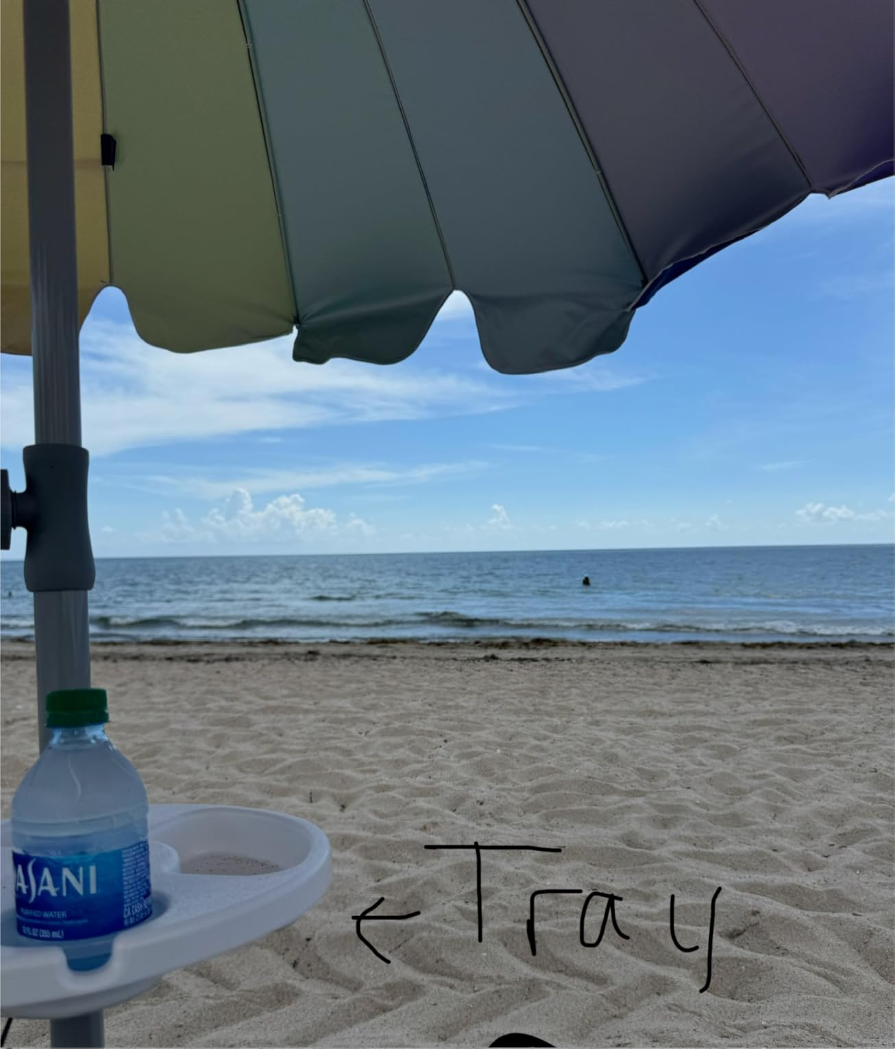 AMMSUN 7.5ft Heavy Duty HIGH Wind Beach Umbrella with sand anchor Vent Tilt Portable Sun Shelter, UV 50+ Protection Outdoor Sunshade Umbrellas Carry Bag for Patio Garden Pool Backyard Multicolor Blue customer photo 2