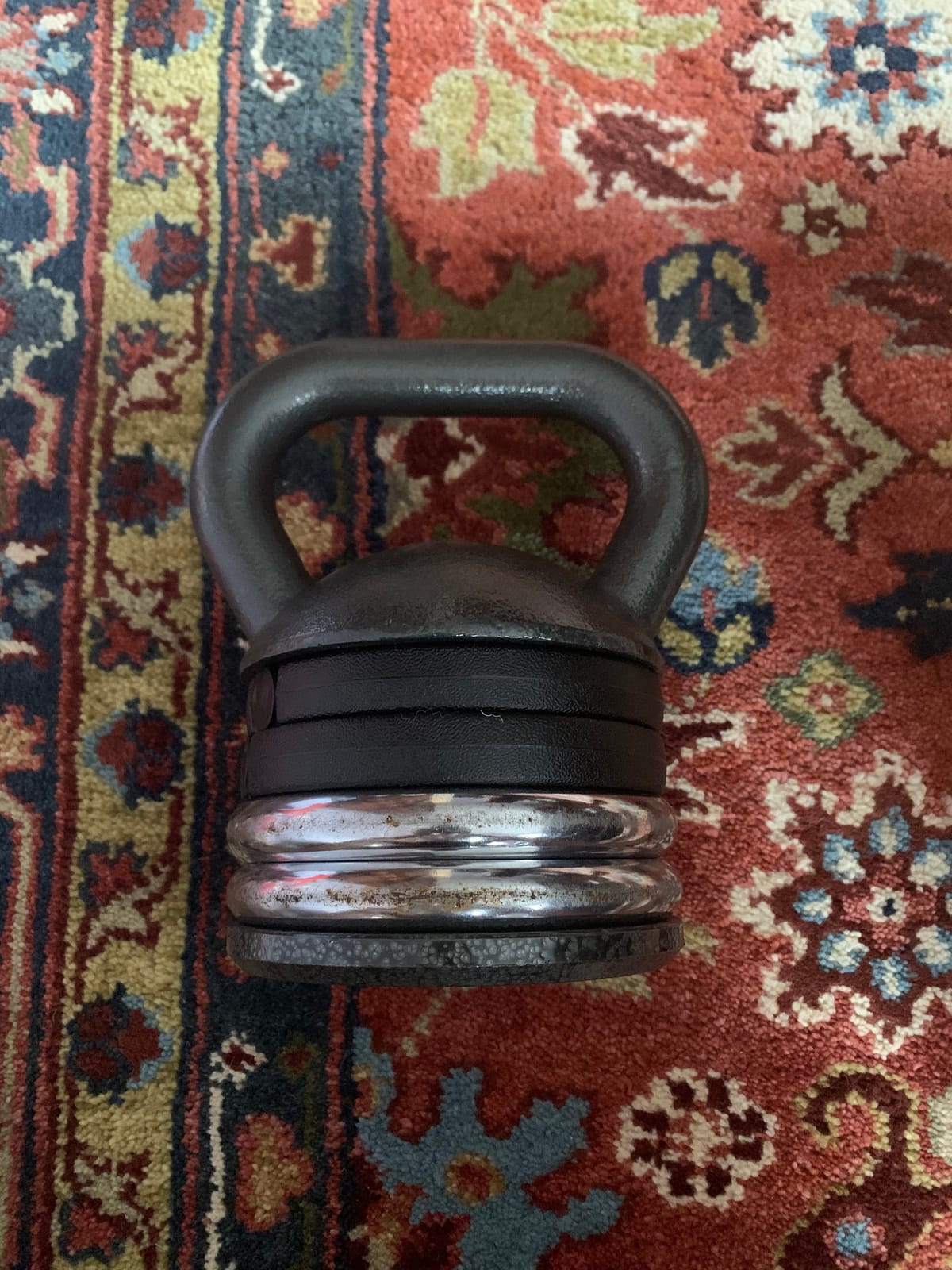 Apex 20 lb Adjustable Kettlebell Handle Loads to 50 lbs 1 Inch Plates Only customer photo 1
