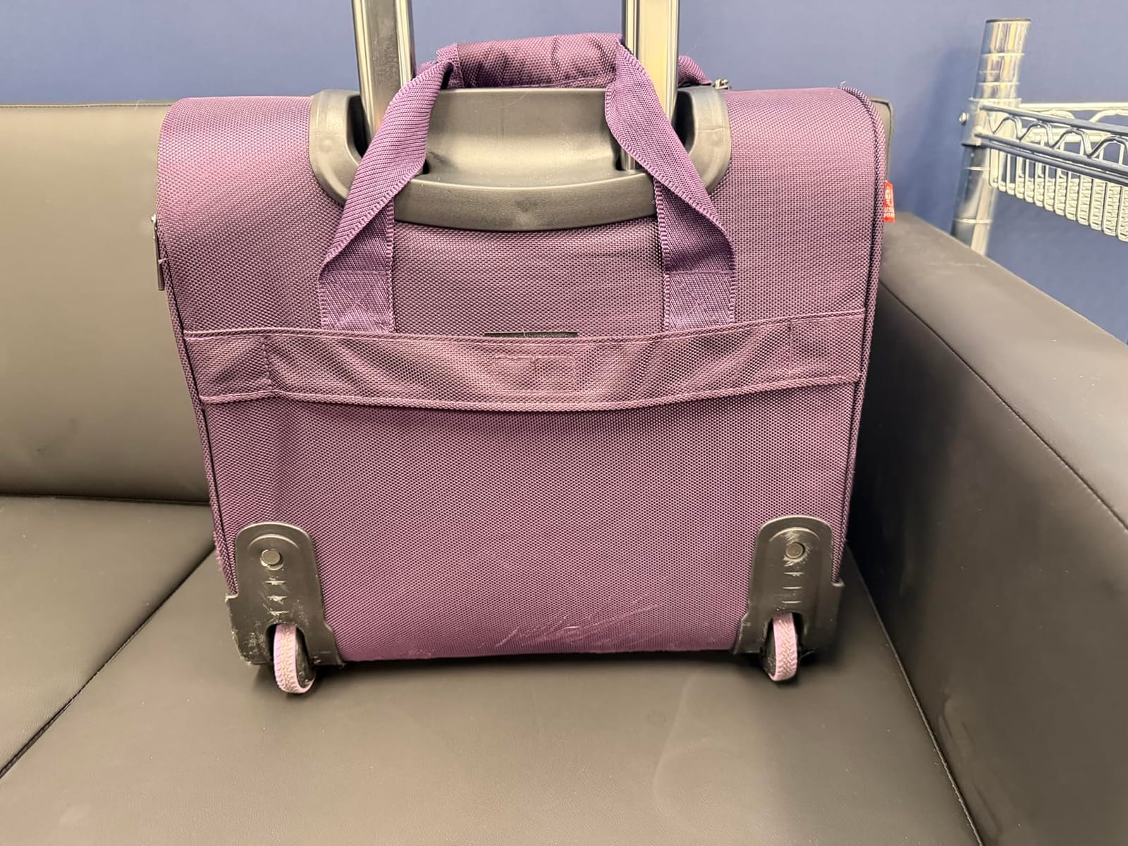 TPRC 15” Underseat Carry-On Luggage Airline Approved Personal Item with USB Charging Port, Purple customer photo 2