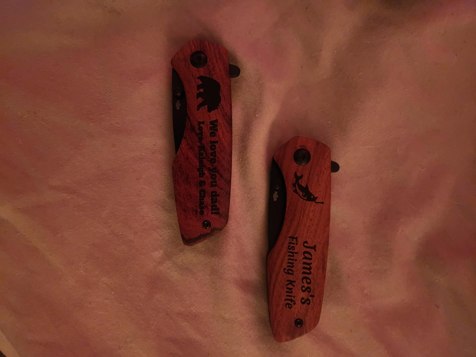 Spring Assisted Pocket Knife with Wood Handle & Glass Breaker & Pocket Clip - 3.66
