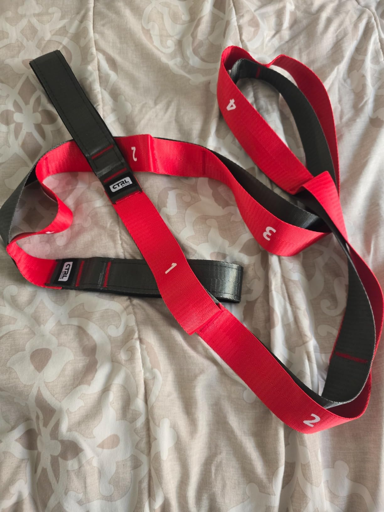 Stretching Strap with Loops, Non Elastic Stretch Band for Physical Therapy customer photo 2