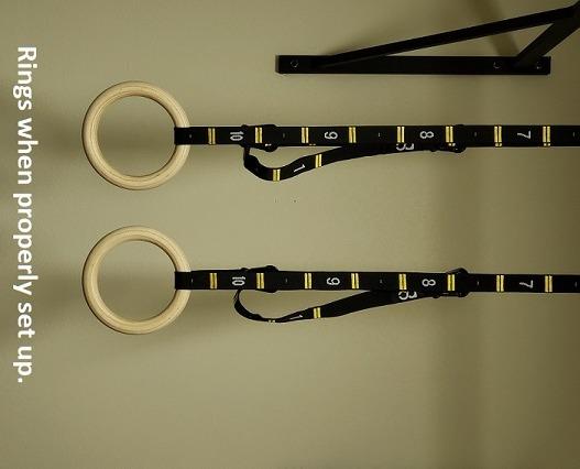 Double Circle Gymnastics Rings with Straps, Calisthenics Wooden Rings (Multi-Size) customer photo 1