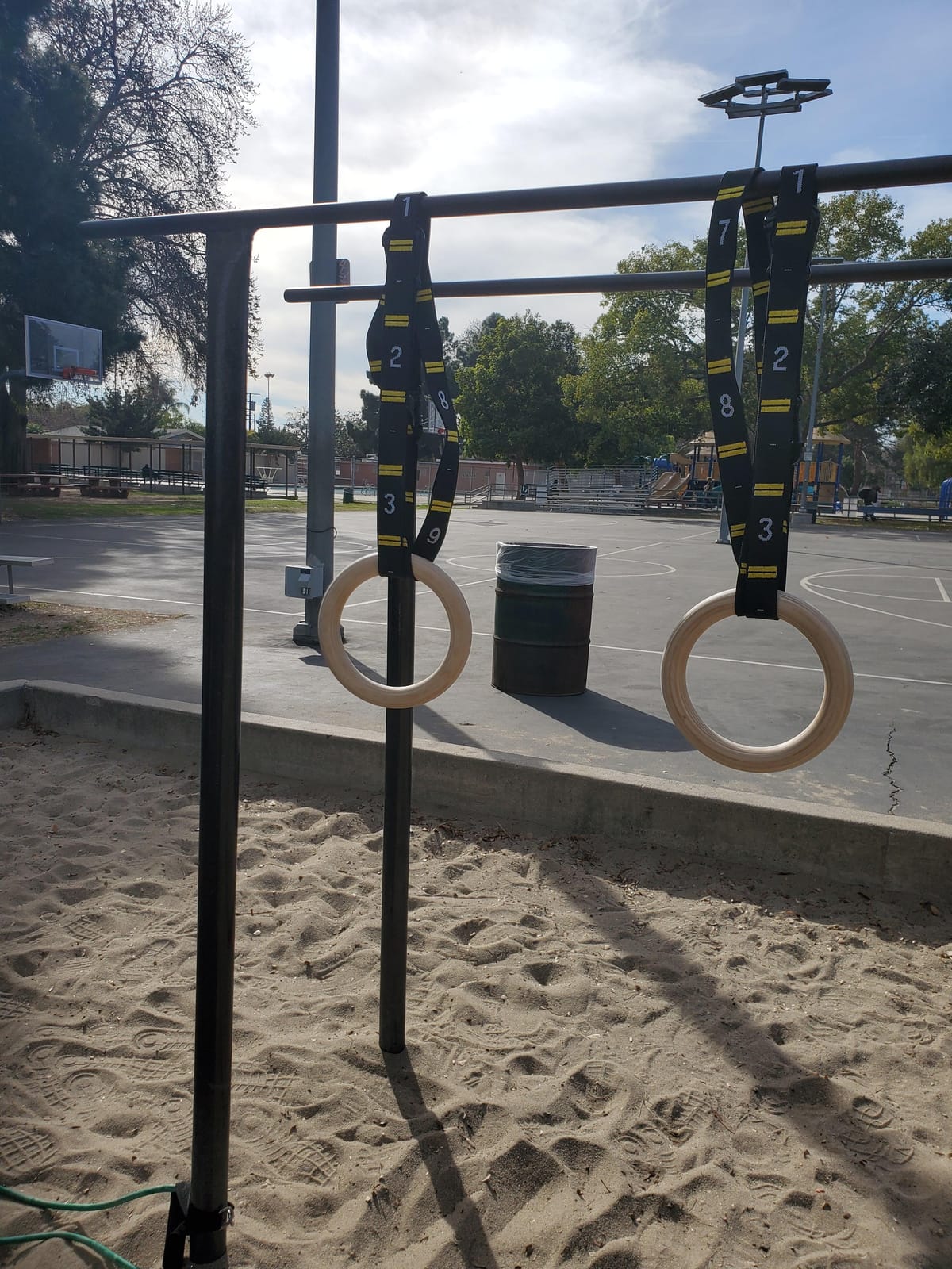Double Circle Gymnastics Rings with Straps, Calisthenics Wooden Rings (Multi-Size) customer photo 2
