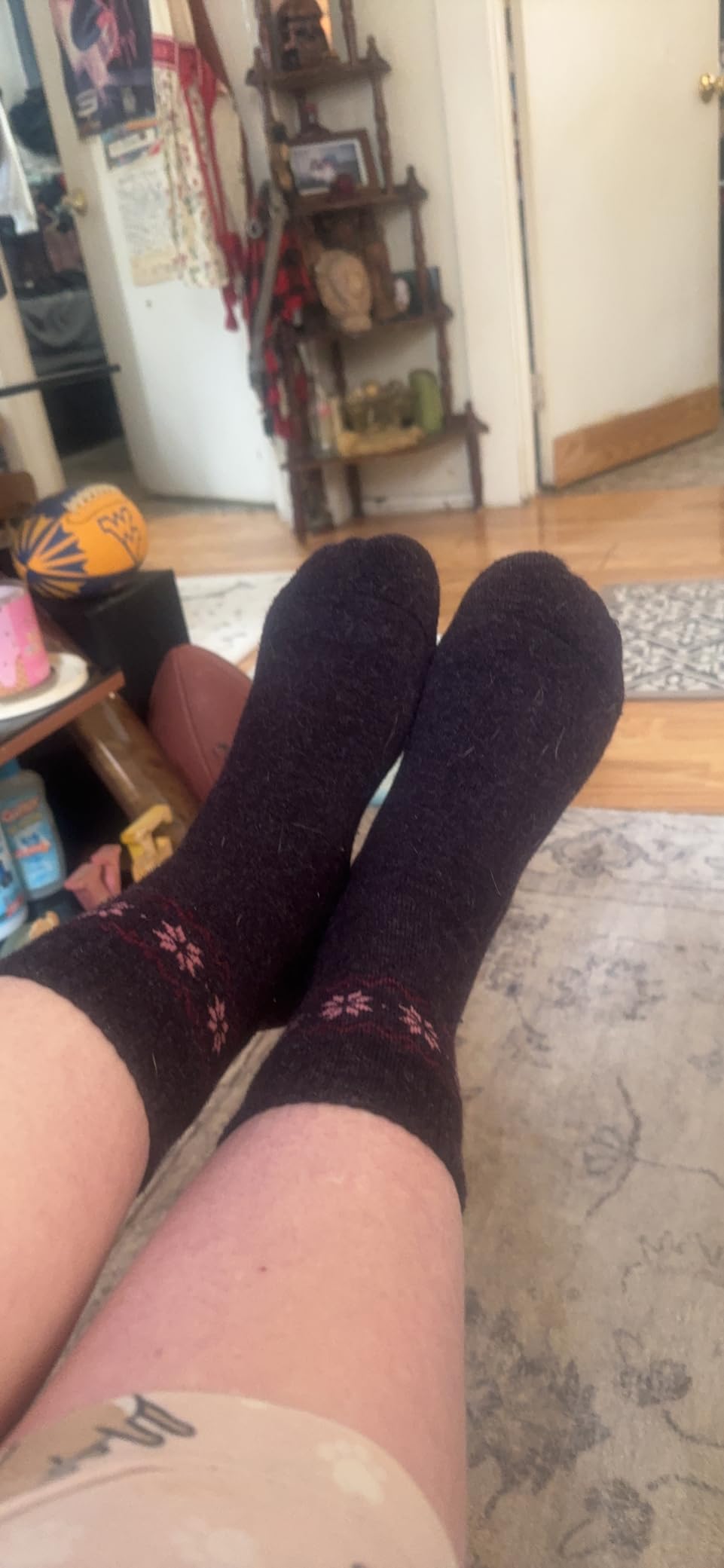 NinetoFiveLife Merino Wool Socks For Women Warm Winter Thick Socks 4 Pairs customer photo 2