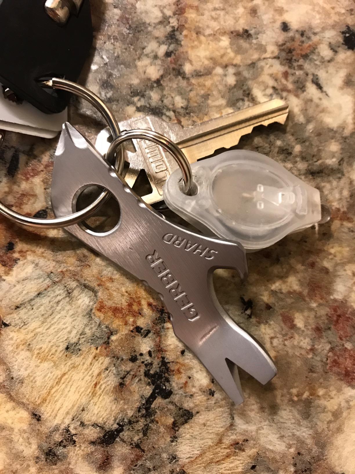 Gerber Shard 7-in-1 EDC Keychain Multitool, Bottle Opener, Pry Bar, Silver customer photo 1