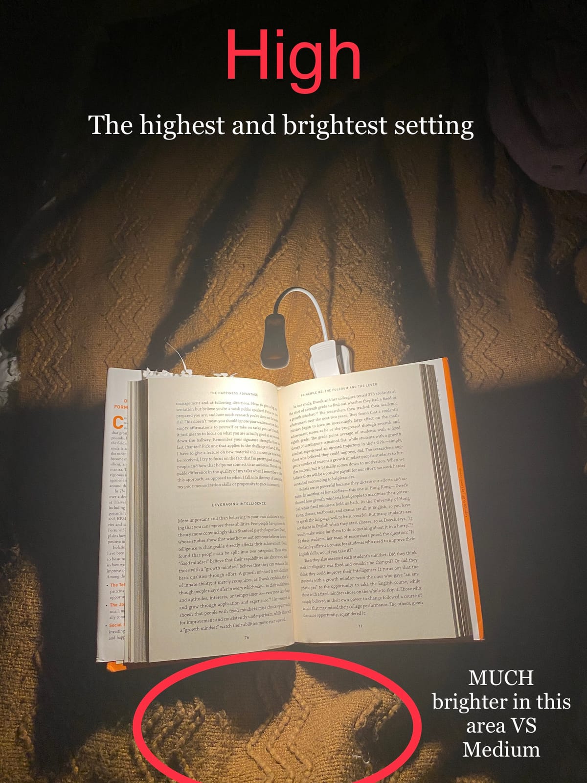 Vekkia 3000K Warm LED Rechargeable Book Light(Elegant White) customer photo 1