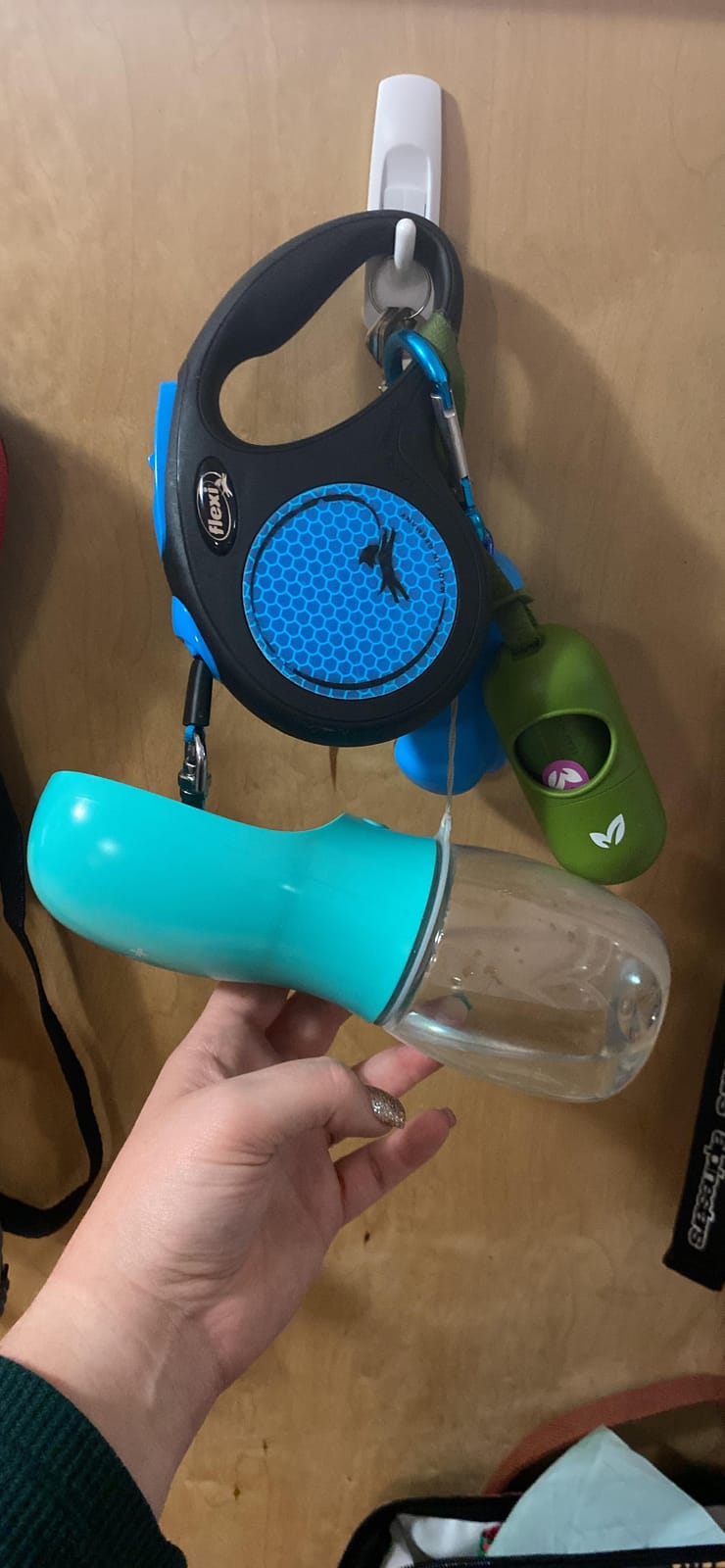 DEYACE Dog Water Bottle, Leak Proof Portable Pet Water Bottles for Dogs, Puppy Water Dispenser with Drinking Feeder for Travel (Teal 12oz) customer photo 1