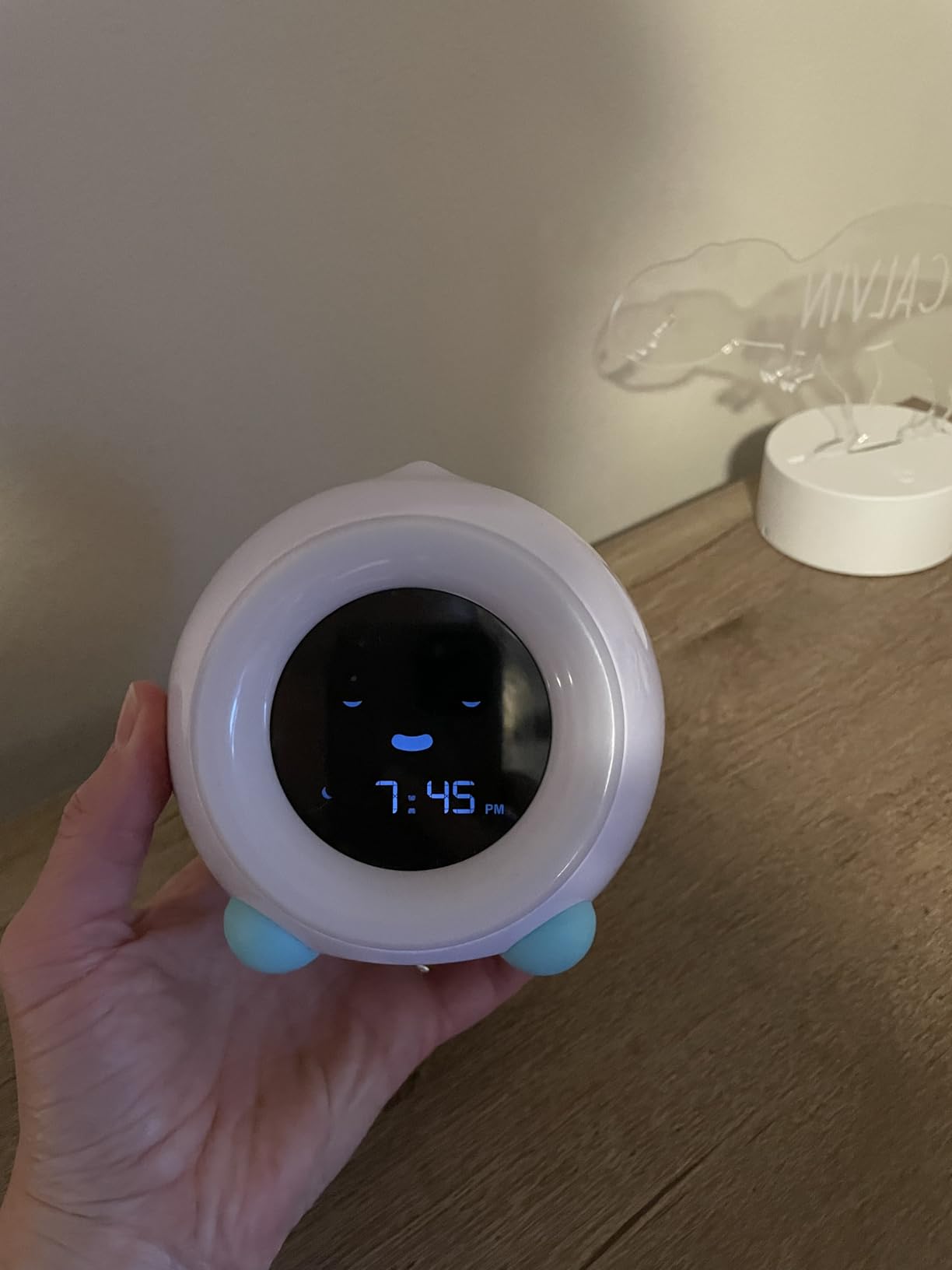 LittleHippo Mella: Kids Alarm Clock, Ready to Rise Children's Sleep Trainer, Night Light, Sound Machine and OK to Wake for Toddlers and Kids - Arctic Blue (Updated 2025) customer photo 1
