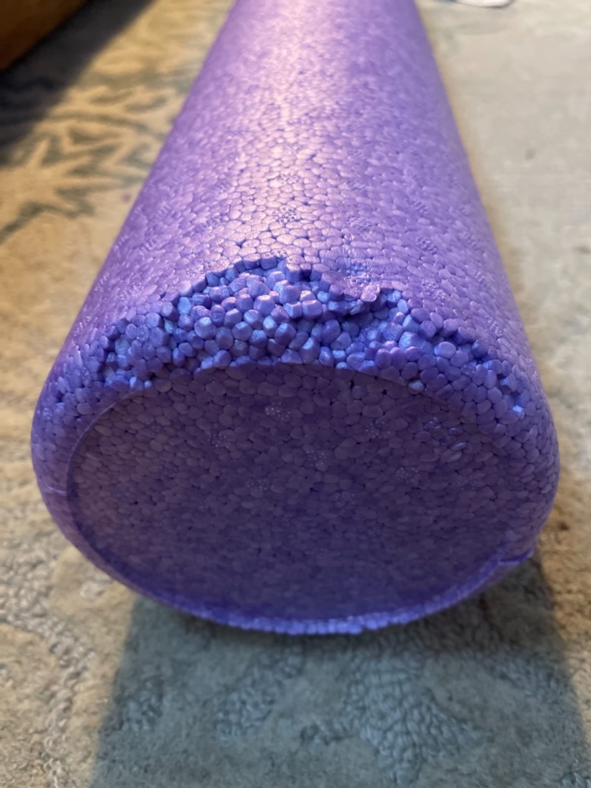 Day 1 Fitness High Density Muscle Foam Rollers - Sports Massage Rollers for Stretching, Physical Therapy, Deep Tissue, Myofascial Release - Ideal for Exercise and Pain Relief - Speckled Blue, 12” customer photo 2