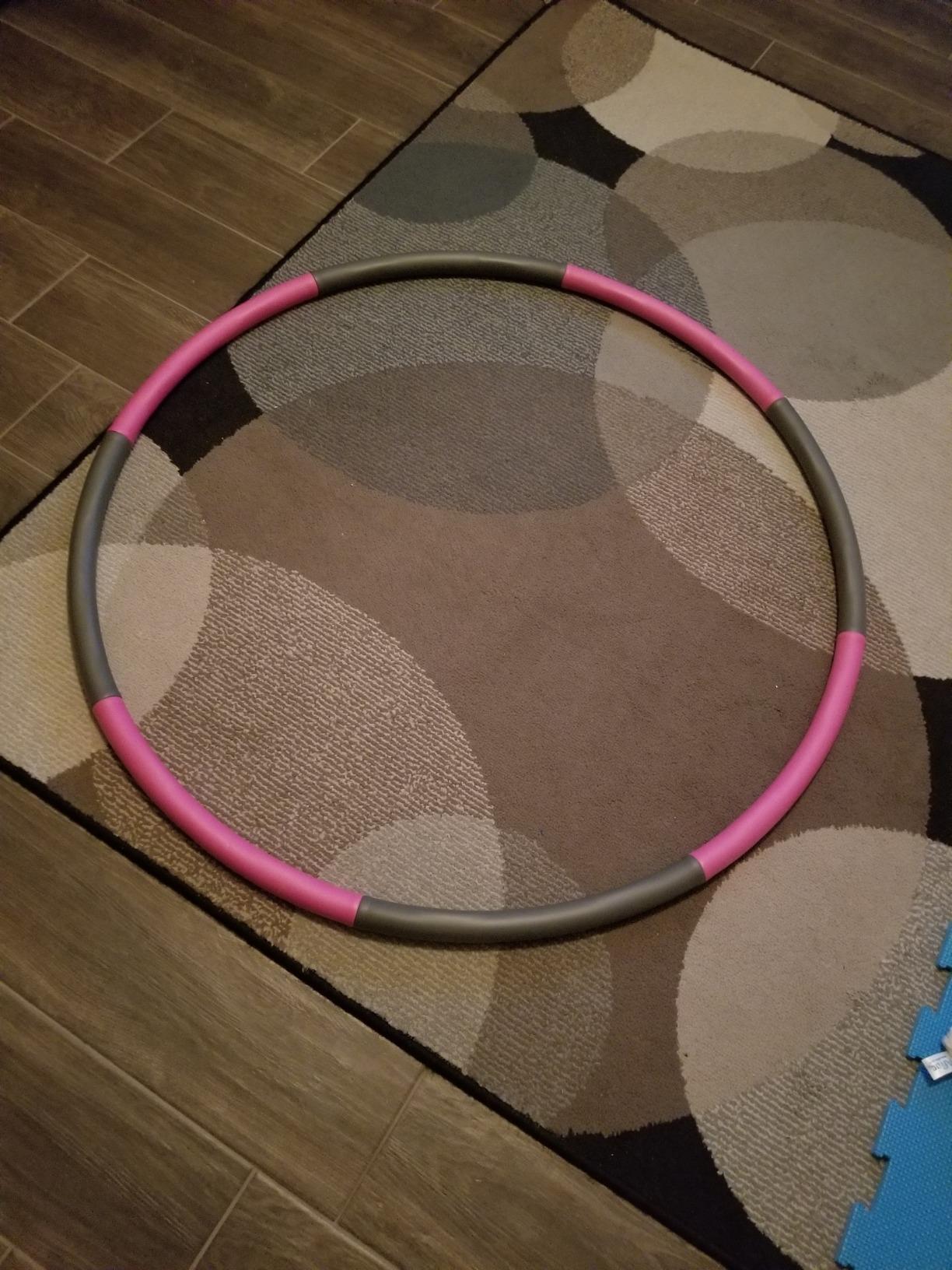 NEOWEEK 2lb Exercise Hoops for Adults, Adjustable Hoola Weighted Hoop, Detachable Section Soft Fitness Hoop for Weight Loss, Fat Burning, Home Gym Core Workout customer photo 1