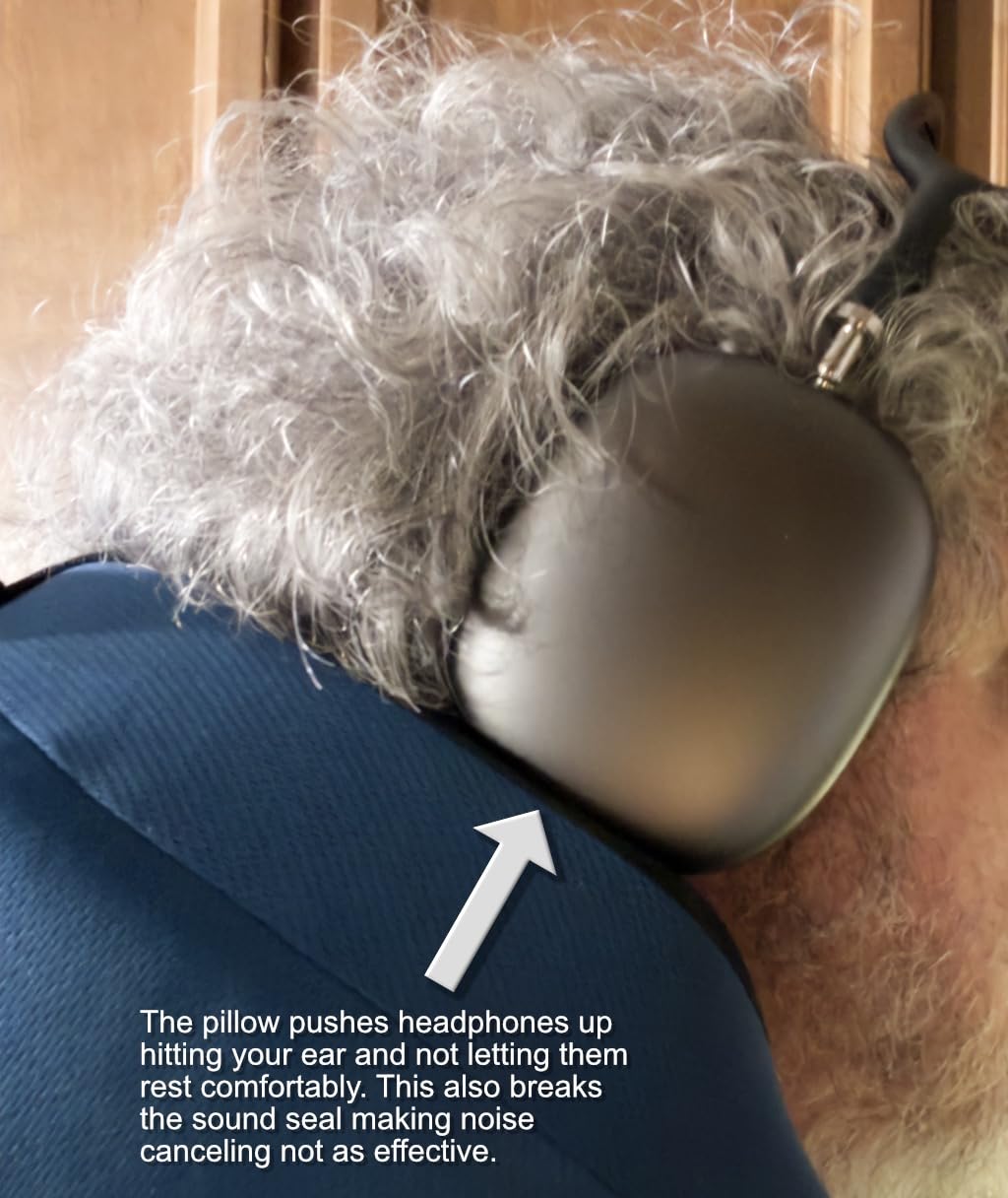 Cabeau Evolution S3 Travel Pillow – Straps to Airplane Seat – Ensures Your Head Won’t Fall Forward – Relax with Plush Memory Foam – Quick-Dry Fabric Keeps You Cool and Dry (Indigo)… customer photo 1