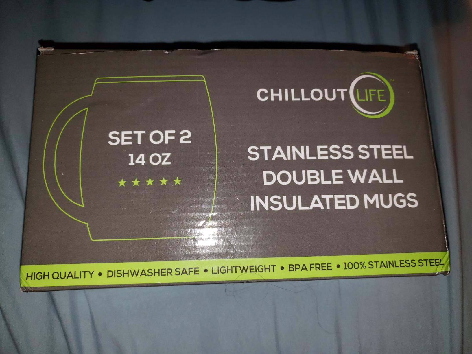 CHILLOUT LIFE Stainless Steel Insulated Coffee Mugs Set of 2 (14oz) – Double Wall Coffee Cups with Spill Resistant Lid & Strong Handle, Shatterproof Cups for Cold Drinks and Hot Beverages customer photo 1