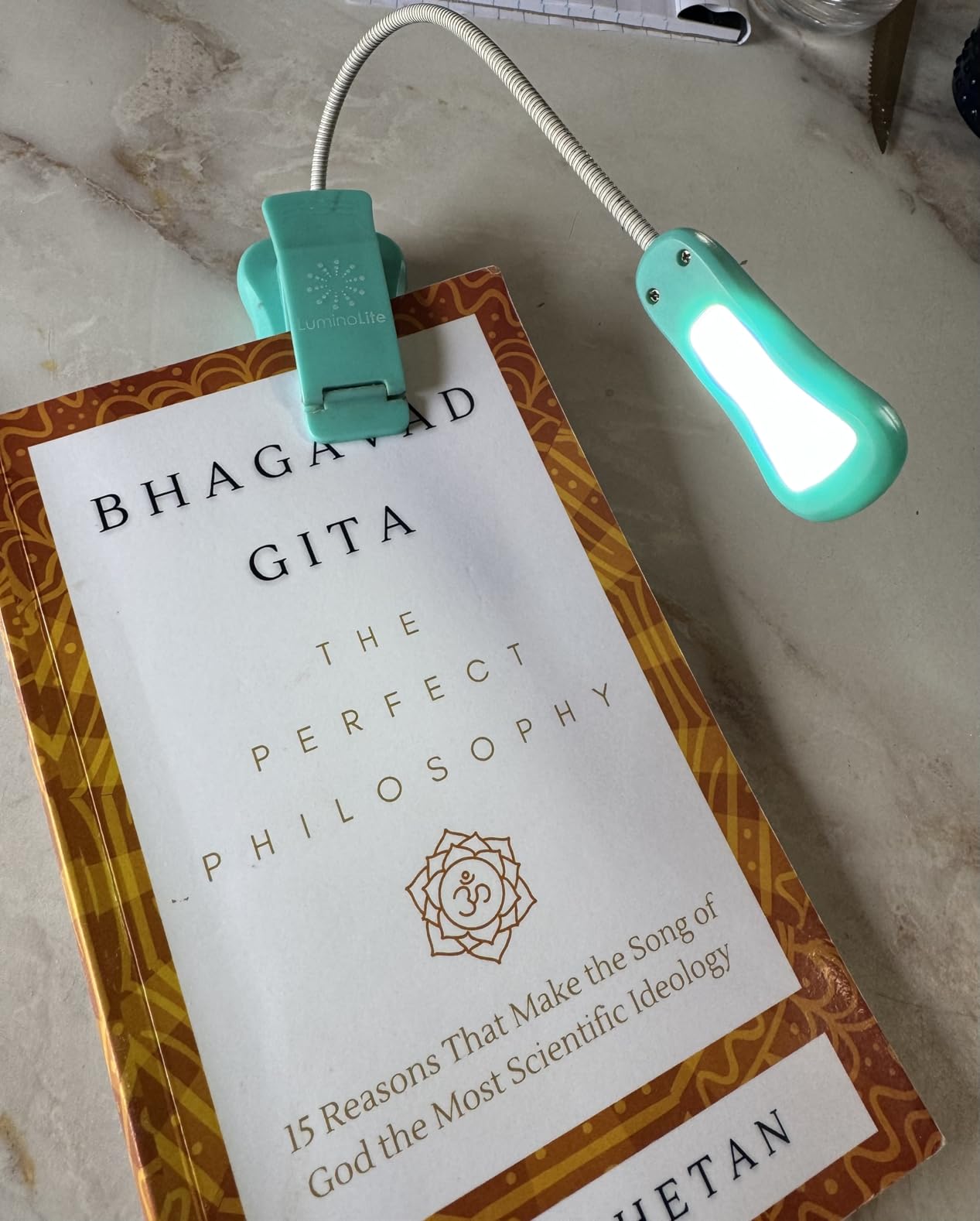 Vekkia Rechargeable Book Light for Reading in Bed(Blue) customer photo 2