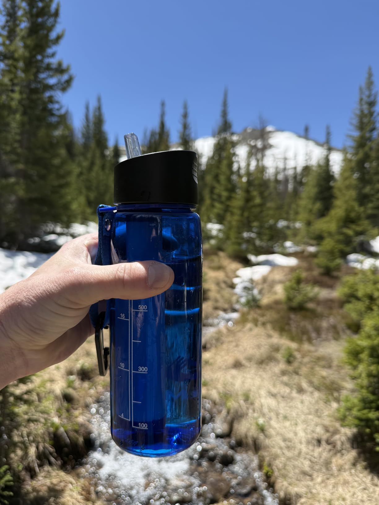 Survimate 5-Stage 0.01μm Ultra-Filtration Filtered Water Bottle, BPA-Free Material, NSF/ANSI 42 Certified, Portable Water Filter Bottle for Survival, Camping, Hiking, and Emergency Use customer photo 1