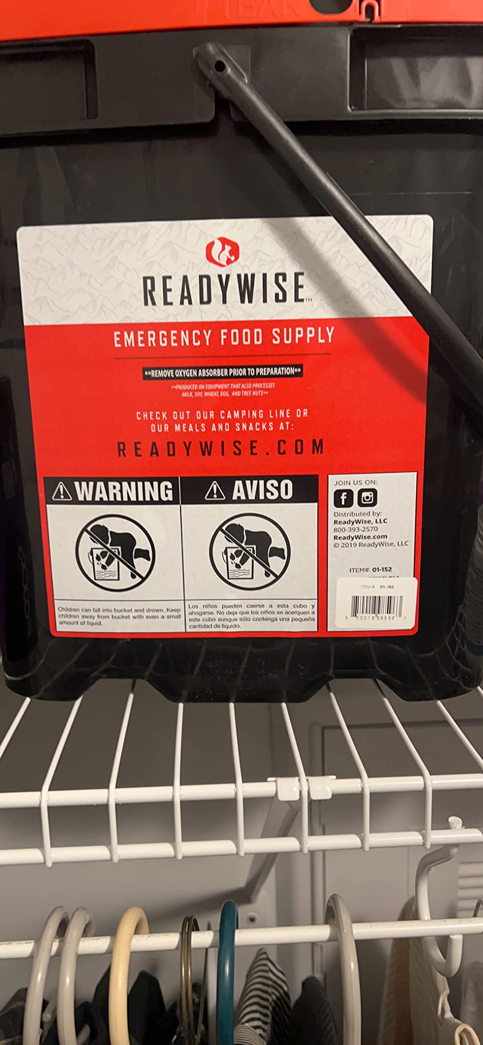 ReadyWise Emergency Food Supply - 90 Servings Organic Bucket, Protein Meals, Dehydrated & Freeze Dried Survival Food for Backpacking, Camping Essentials & Prepping Supplies, up to 25 Year Shelf Life customer photo 2