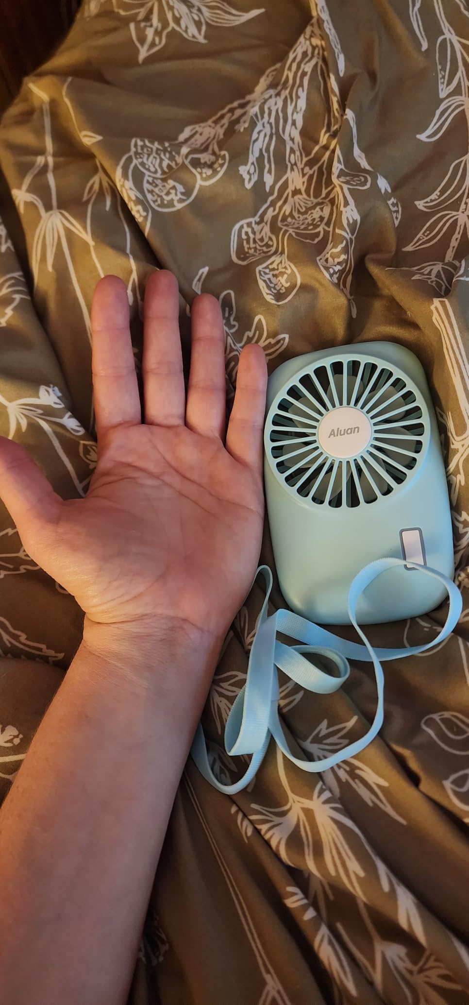 Aluan Portable Handheld Mini Fan Powerful Small Personal Rechargeable Fan customer photo 1
