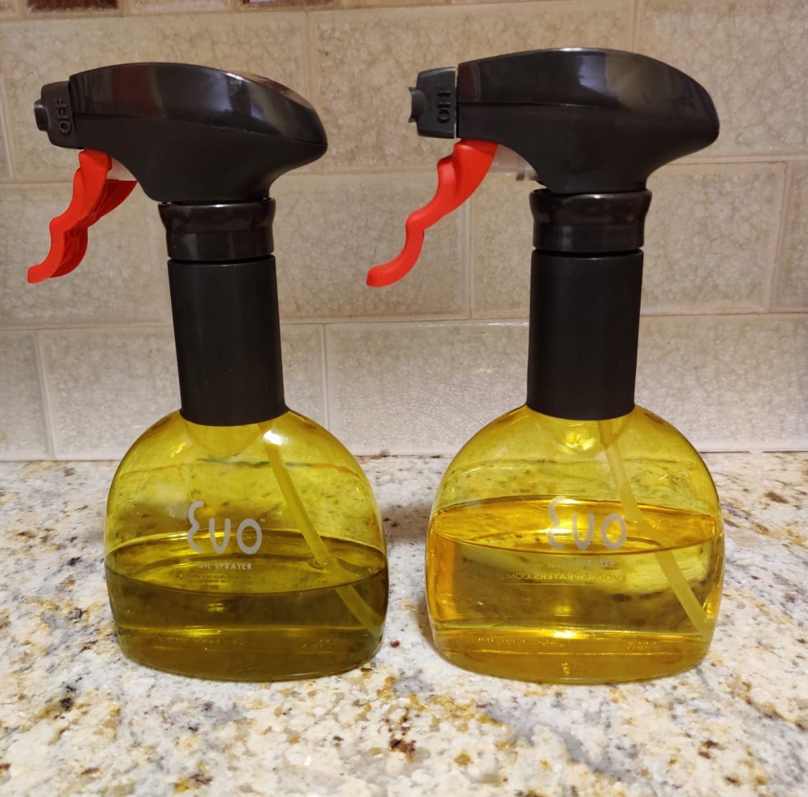Evo Oil Sprayer Minis, Non-Aerosol for Olive, Cooking Oils, and Vinegars, 8-Ounce Capacity, 1 Each Yellow and Green customer photo 1