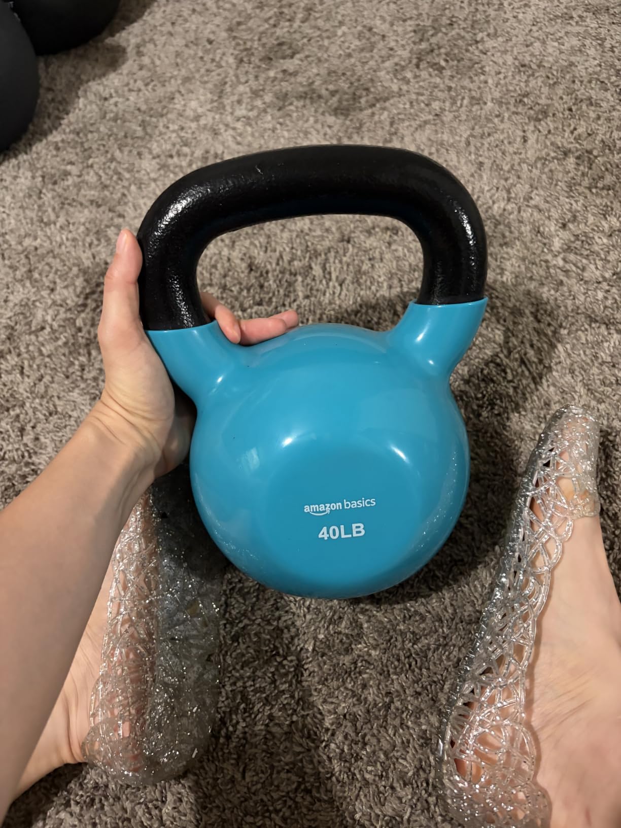 Amazon Basics Vinyl Kettlebell customer photo 1