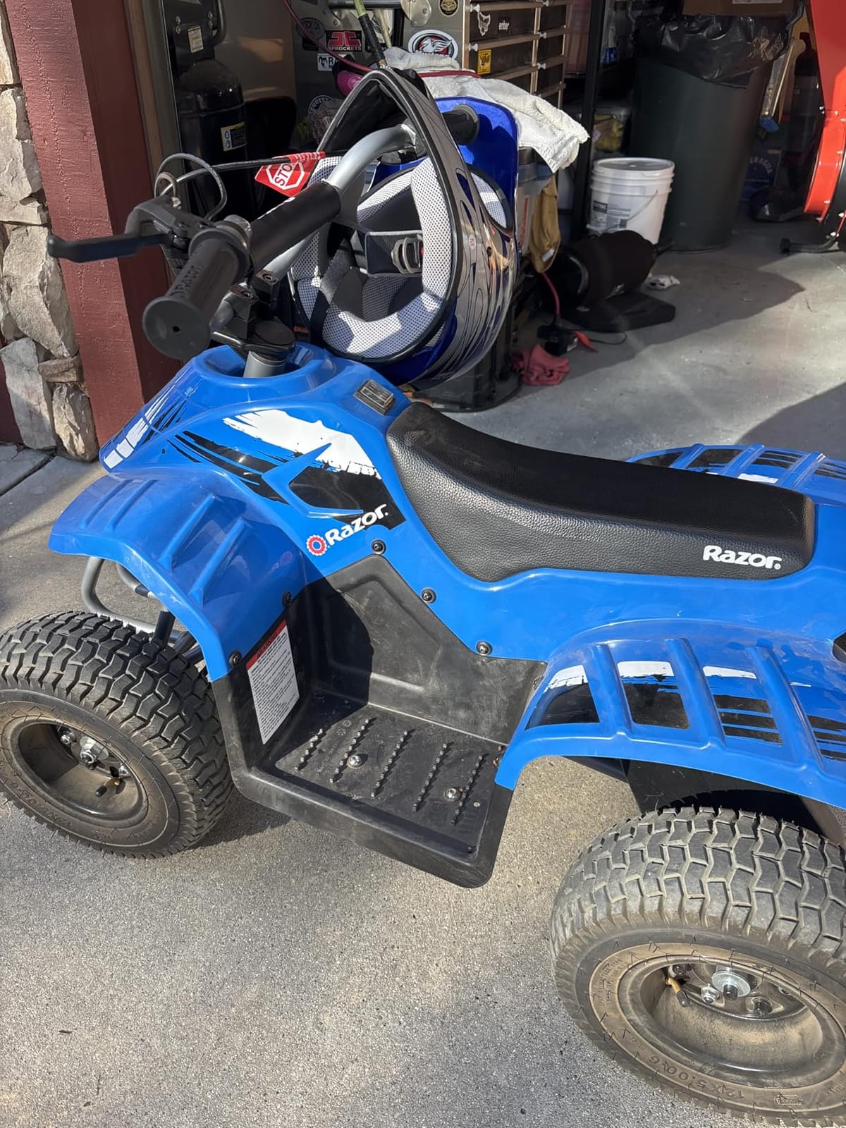 Razor Electric Off Road Vehicles, Dirt Bike Electric Quad with Adjustable Handlebars and Rear Suspension, Ride On Car for Young Adventurers, Blue customer photo 1
