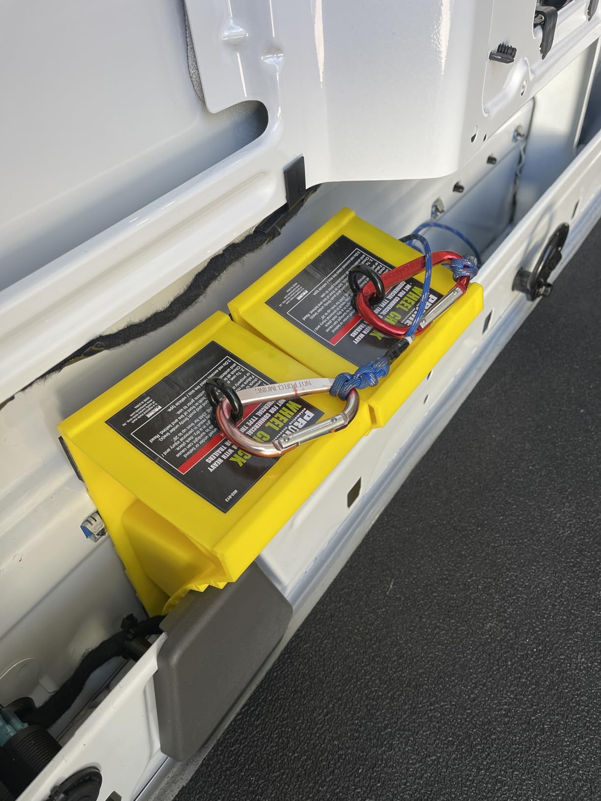 PR1ME Wheel Chocks with Non-Slip Base for RV & Trailer. 2 Pack Heavy Duty Wheel Chock with Bright Yellow. Lightweight Wheel Stoppers for Cars Camper Trucks RVs, Fit for Most Tyre Sizes customer photo 2