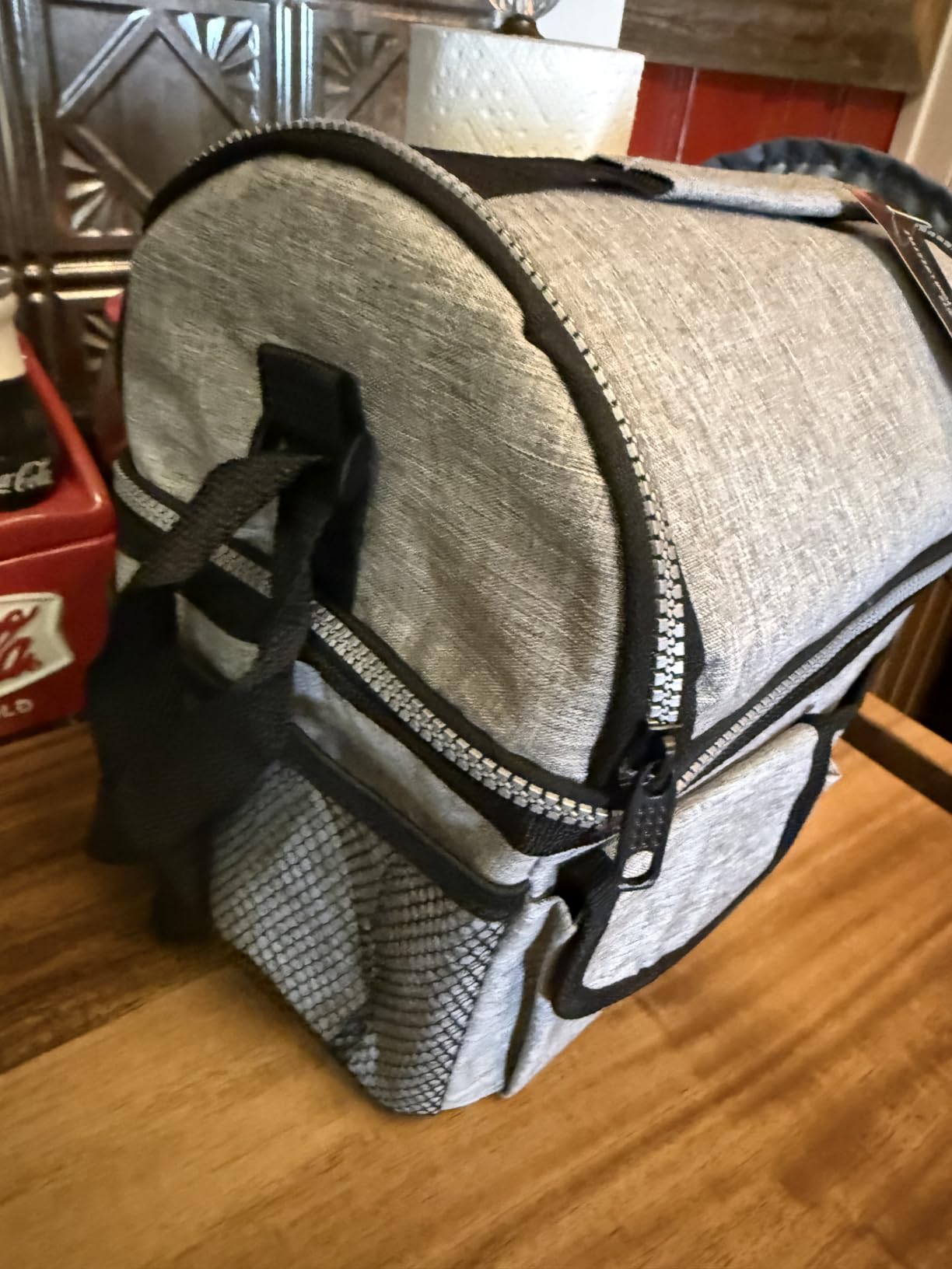 opux Insulated Lunch Bag Women Men, Dual Compartment Leakproof, Navy Blue customer photo 2