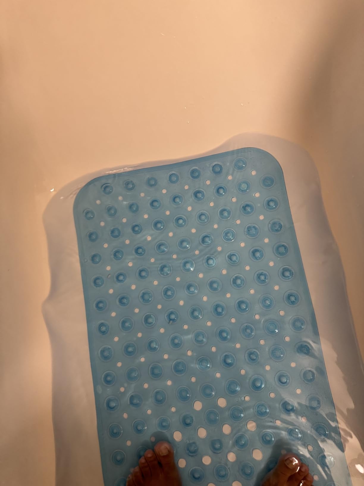 ENKOSI Non-Slip Bath & Shower Mat 40x16 Extra Long, Suction & Drain Holes customer photo 2