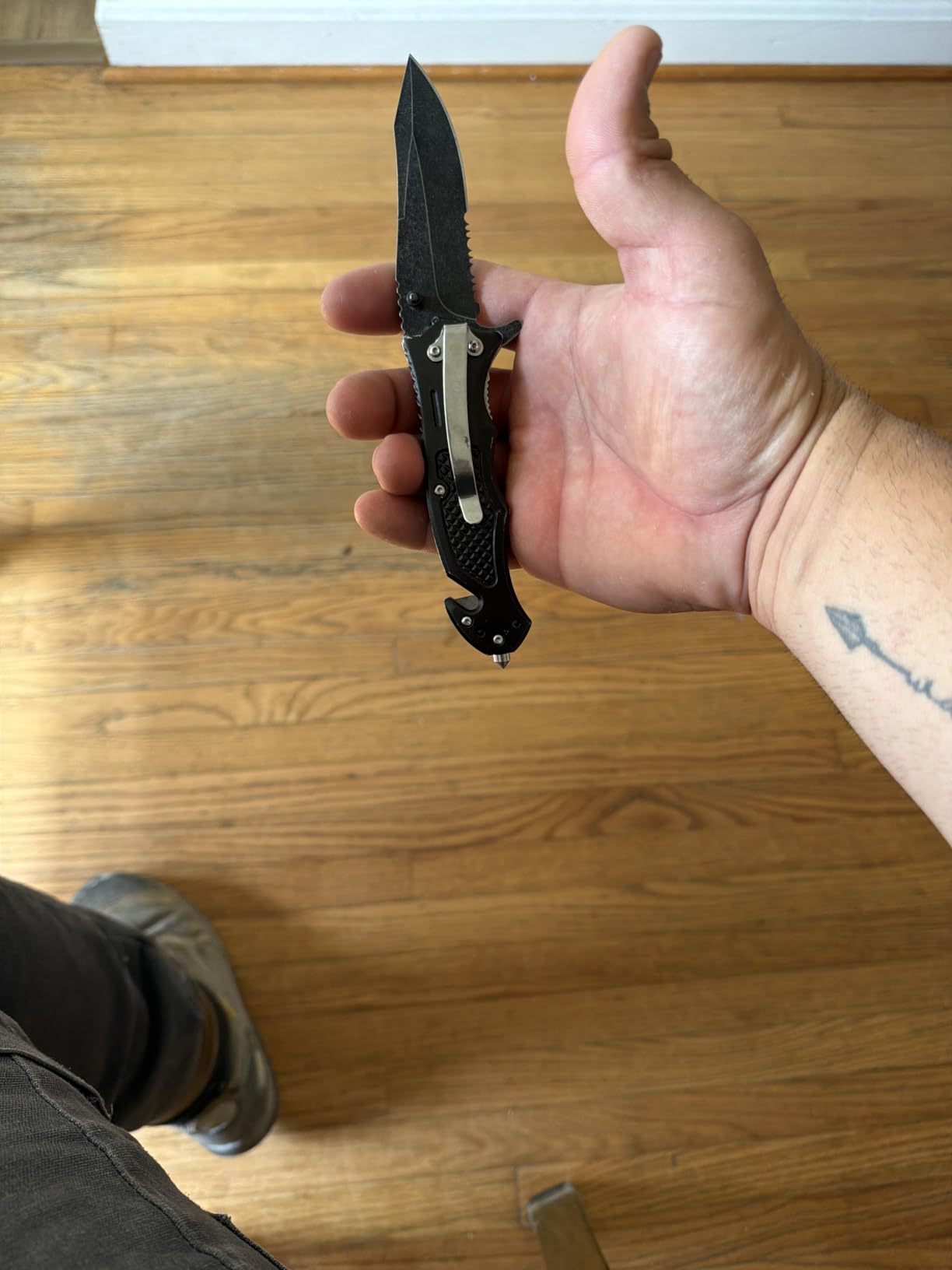 Steinbrucke Tactical Knife Pocket Knife Folding Stainless Steel 8Cr13Mov 3.4'' Blade, with Reversible Clip - Good Gift for Hunting Camping Survival Outdoor and Everyday Carry customer photo 1
