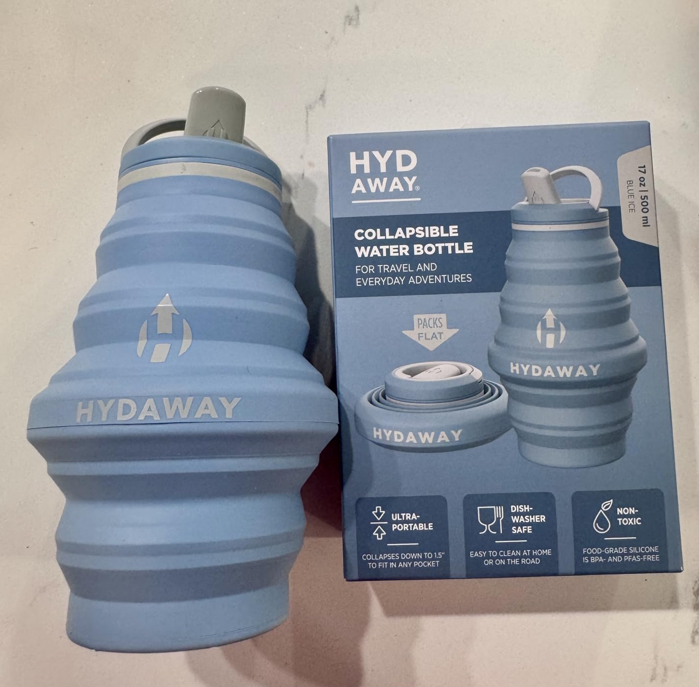 HYDAWAY 17oz Collapsible Water Bottle, Packable Leakproof for Travel customer photo 2