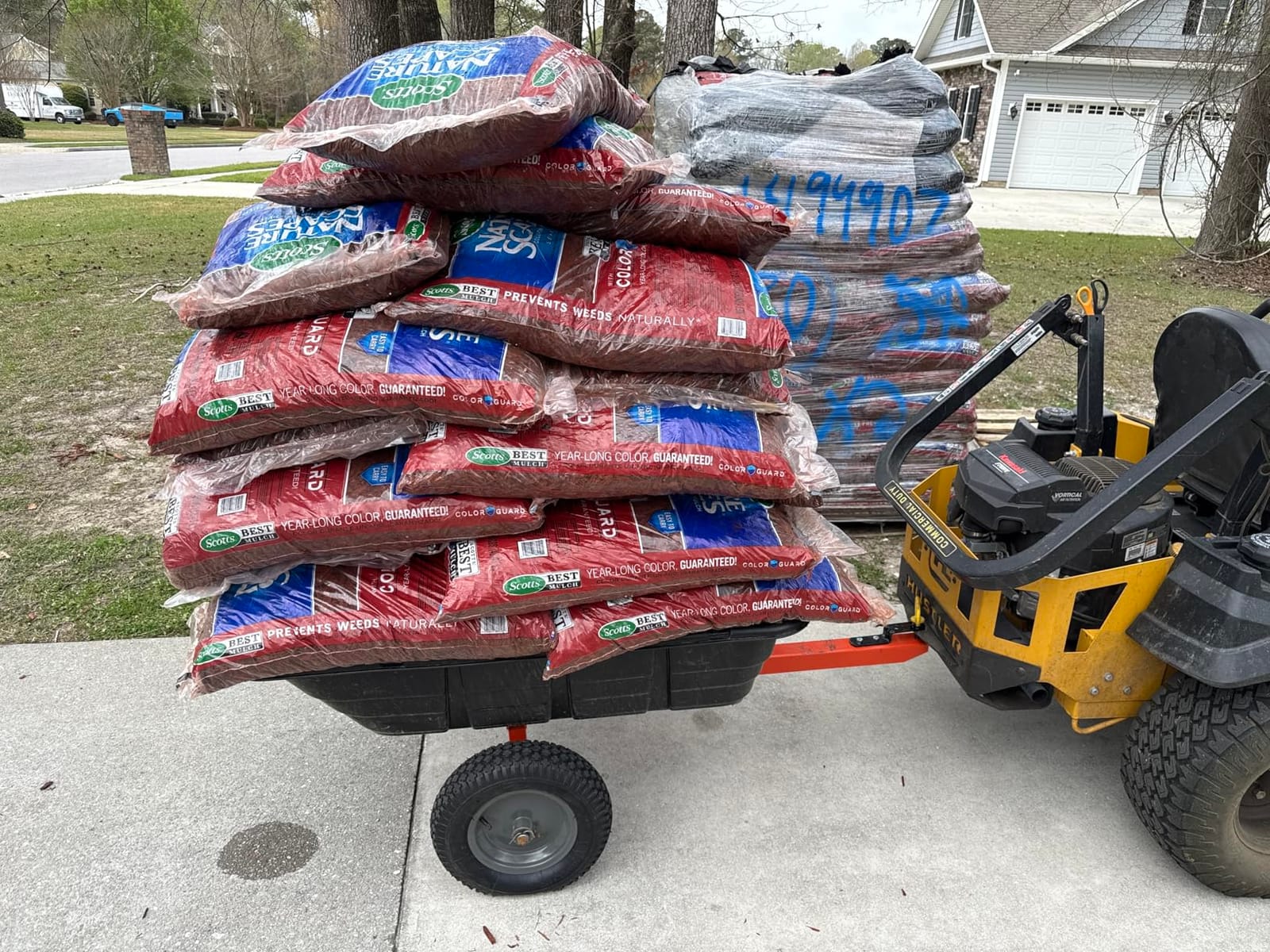 Agri-Fab 45-0533 650 lbs Tow Behind Poly Dump Cart, 10 CU. FT.; Lawn & Garden Cart/Trailer for Lawn Mowers, 16