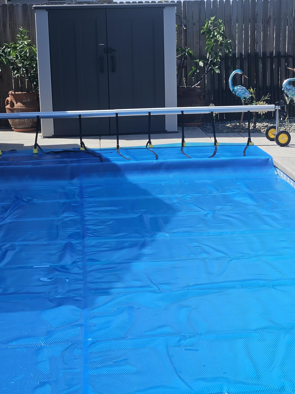 VINGLI 21FT Solar Cover Reel, Pool Cover Reel for Inground Swimming Pool customer photo 2