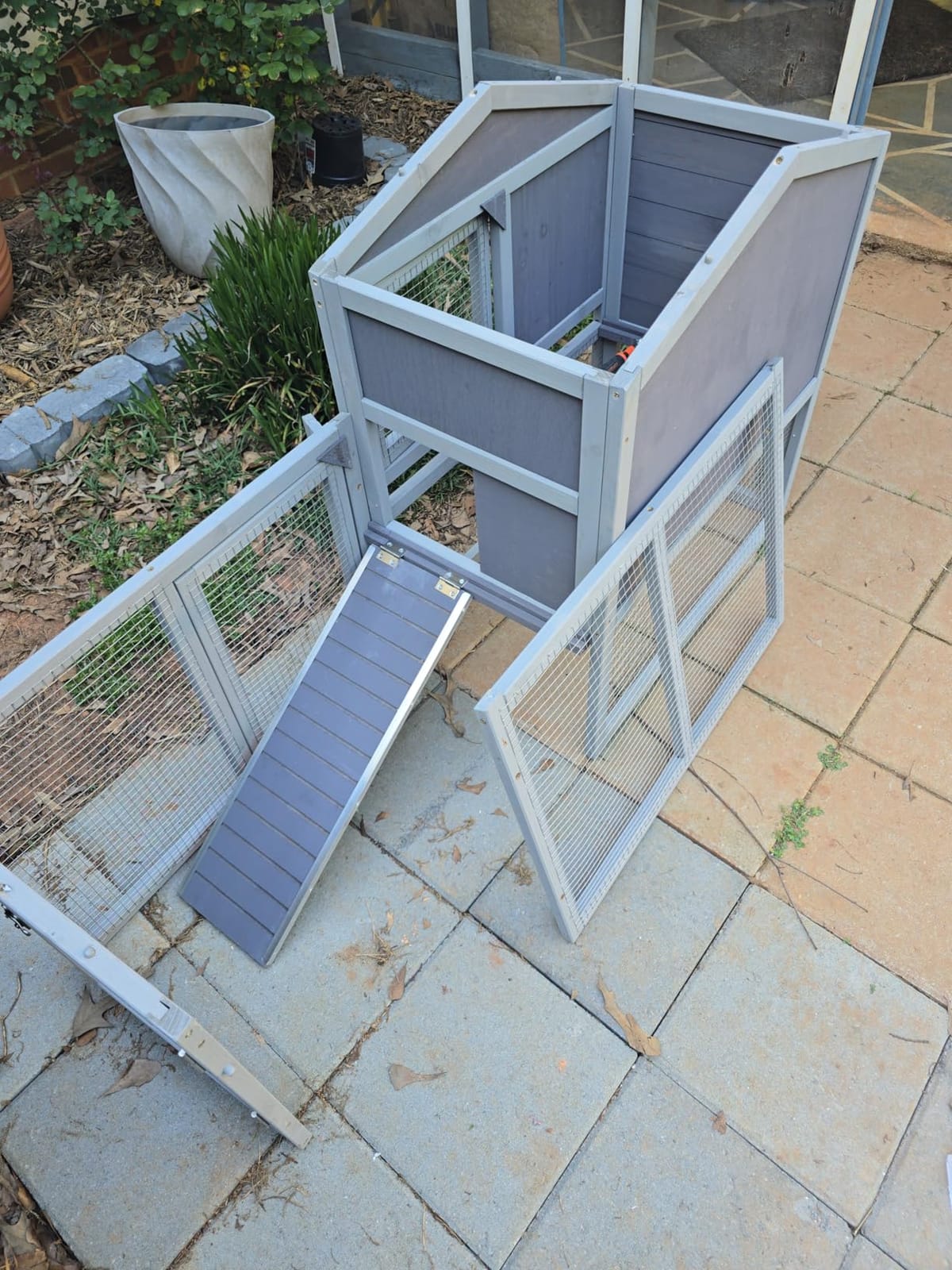 Aivituvin Chicken Coop for 2 Chickens, Wooden Duck House Outdoor Hen House Poultry Quail Cage-Expandable Design customer photo 1