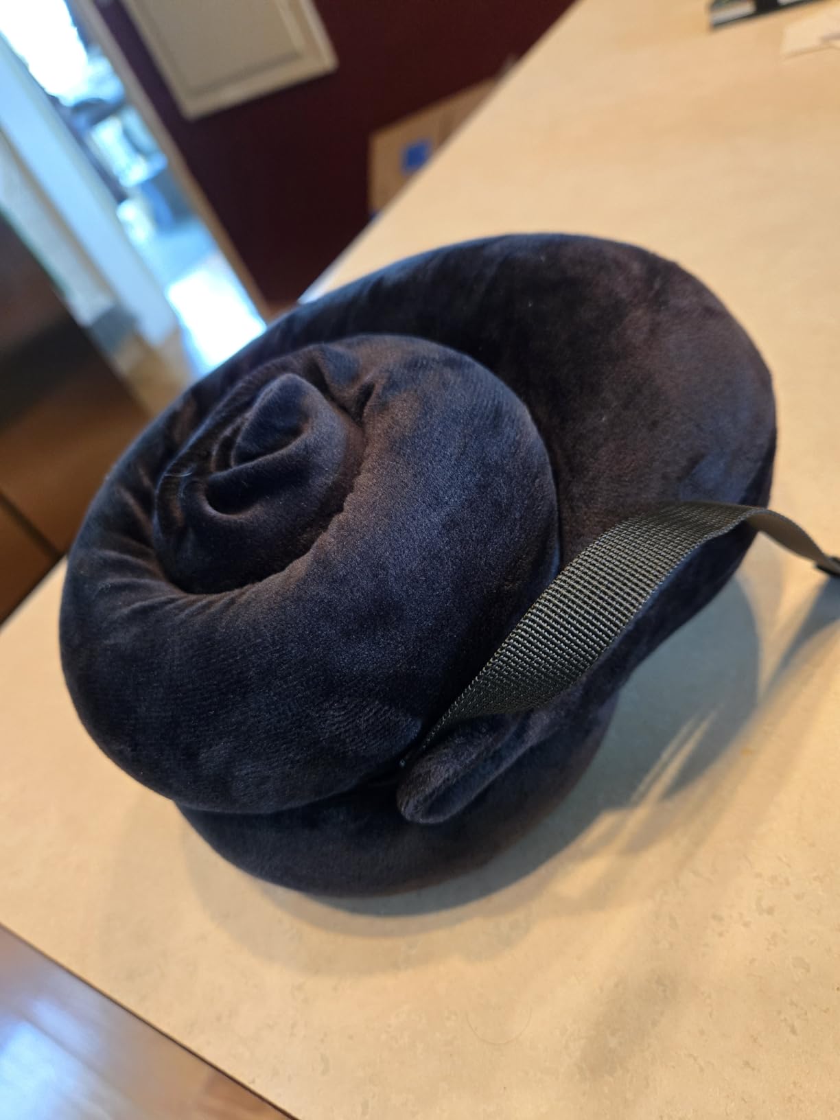 Fabuday Travel Pillow Memory Foam - Head Neck Support Airplane Pillow for Traveling, Car, Home, Office, Travel Neck Flight Pillow with Attachable Snap Strap Soft Washable Cover customer photo 1