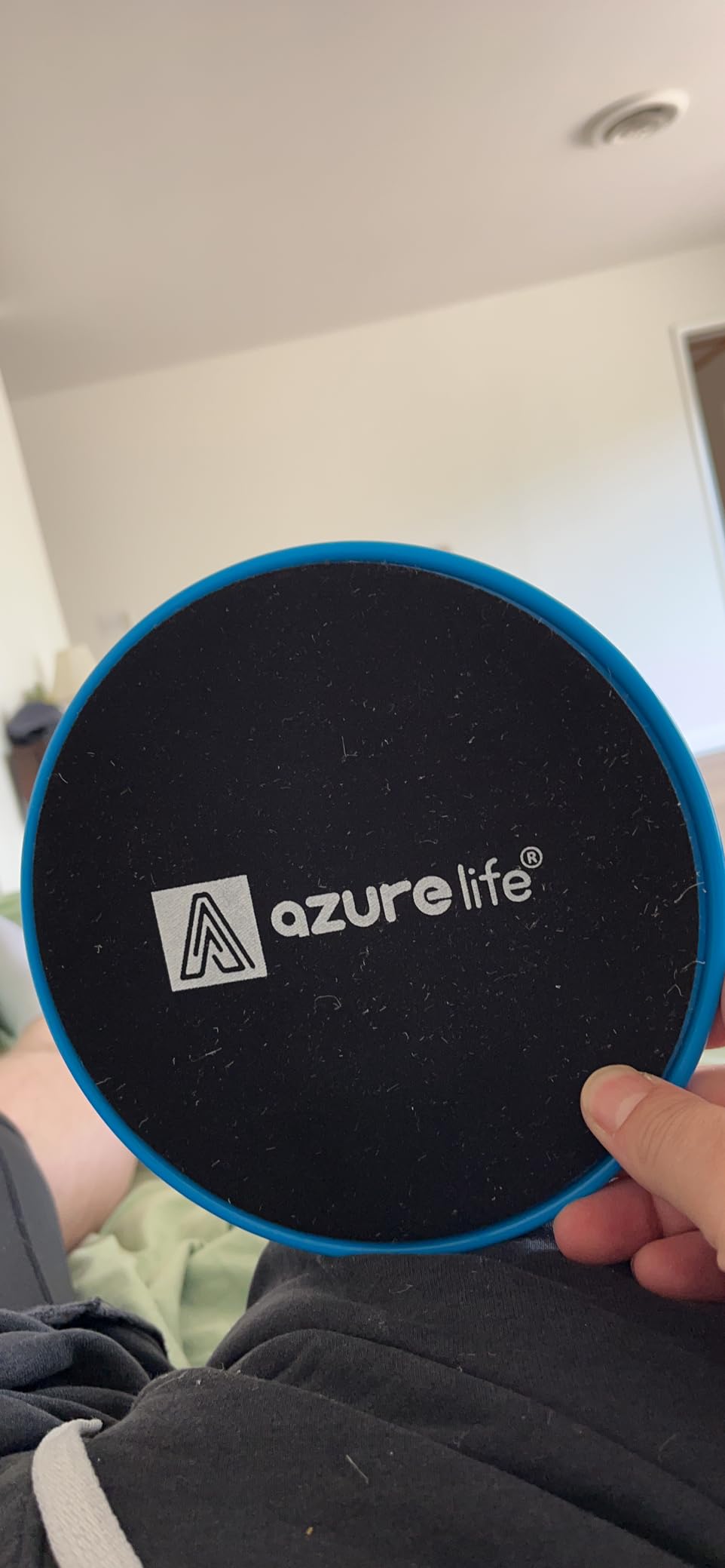 A AZURELIFE Exercise Core Sliders, Dual Sided Exercise Gliding Discs Use on Carpet or Hardwood Floors, Light and Portable, Perfect for Abdominal&Core Workouts customer photo 1