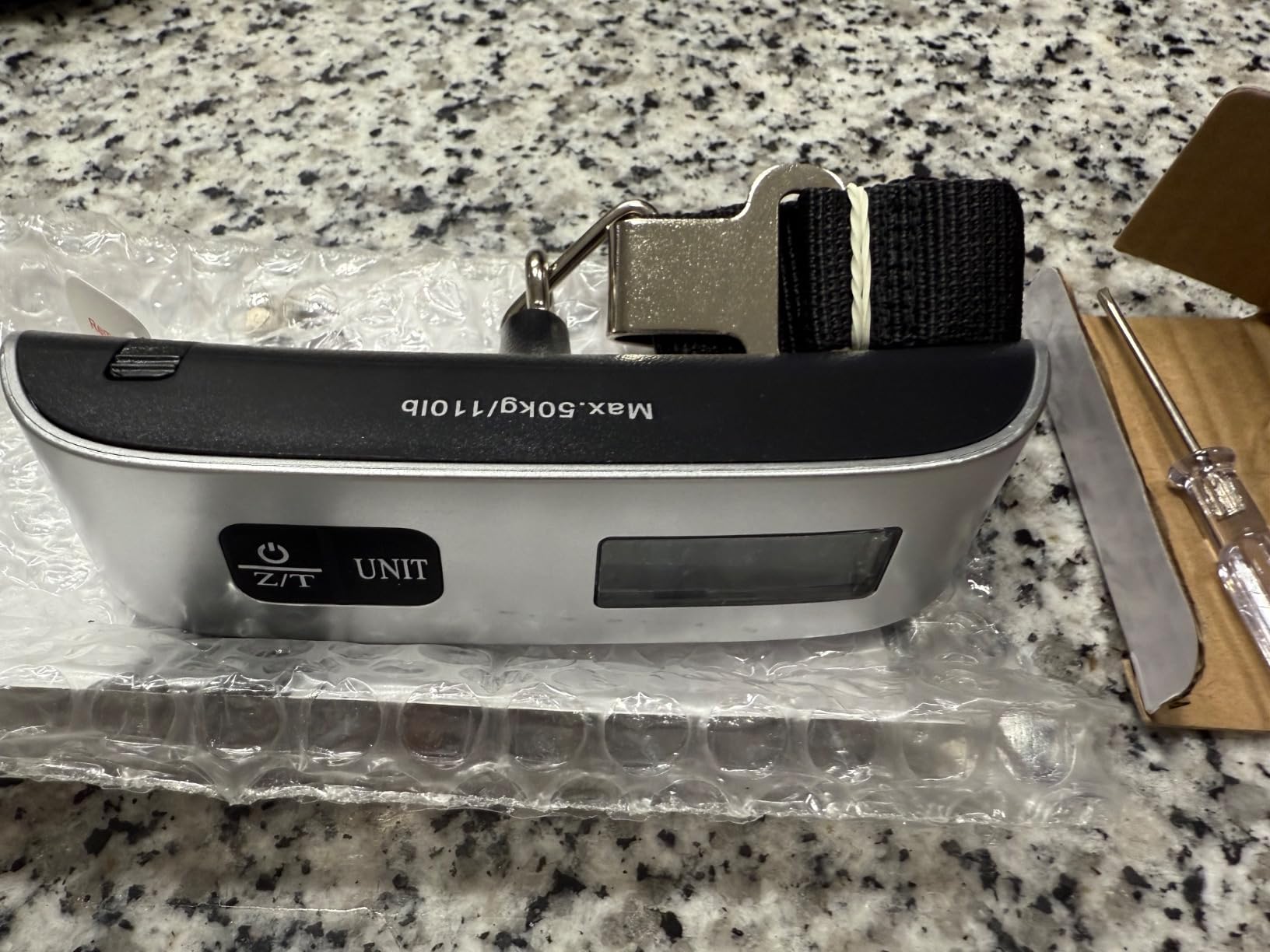 Digital Hanging Luggage Scale with Backlit for Travel, Portable Handheld Suitcase Weight Scale with Hook, 110 Pounds, Battery Included customer photo 2