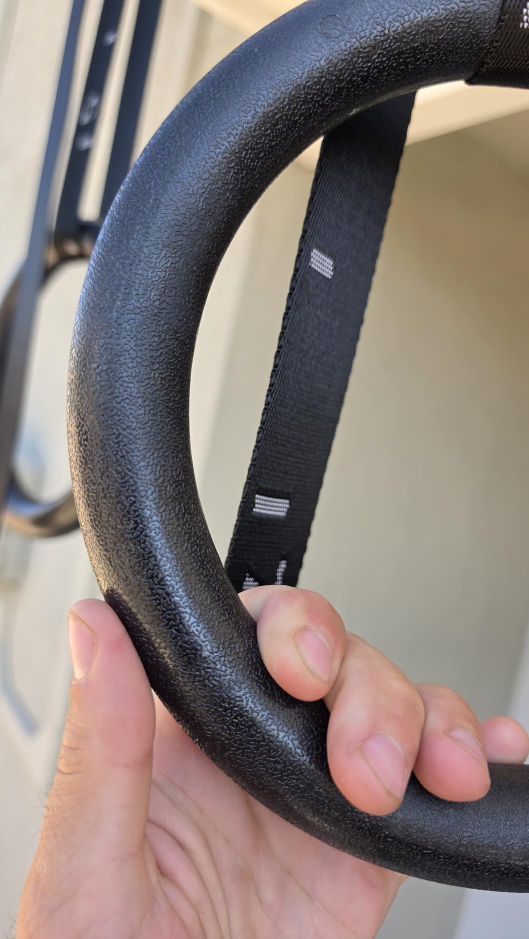 PACEARTH Gymnastic Rings 1100lbs Capacity with 14.76ft Adjustable Buckle Straps Pull Up Exercise Rings Non-Slip Rings for Home Gym Full Body Workout customer photo 1