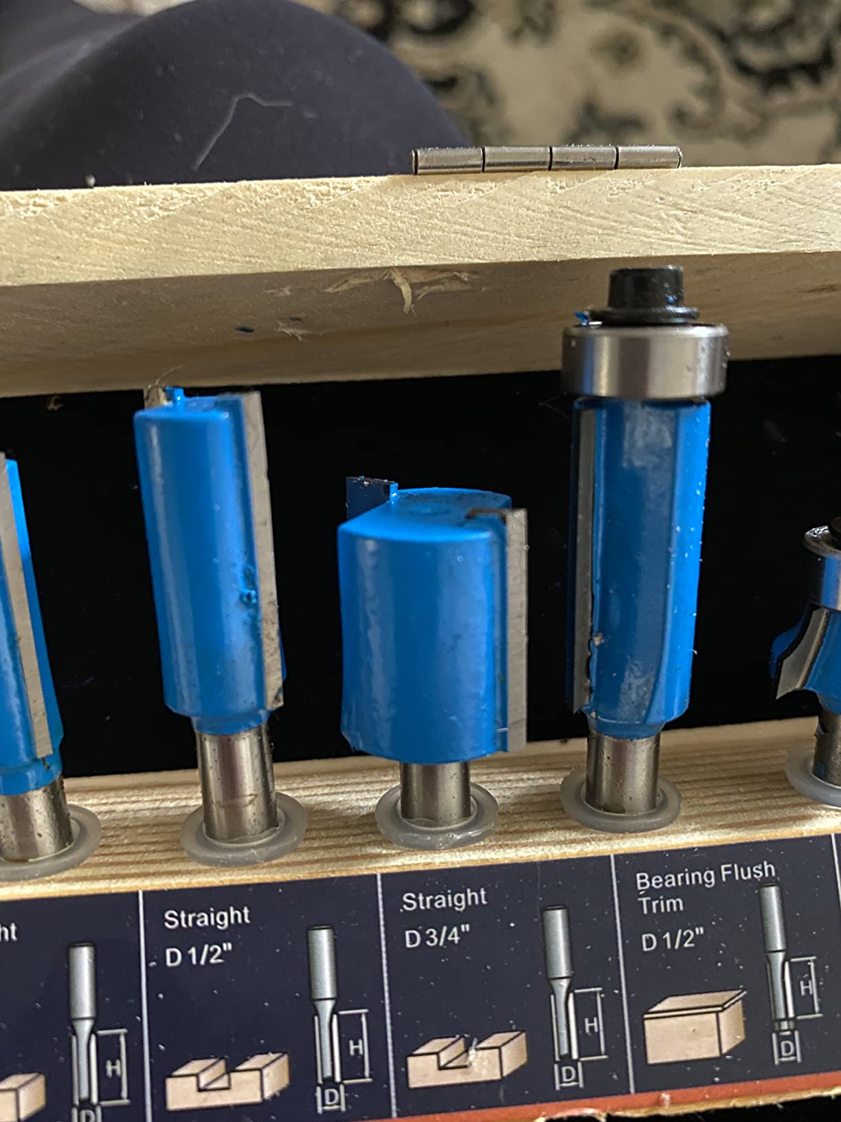 Router Bits Sets of 24A Pieces 1/4 Inch Shank Router Bit Set T Shape - for Commercial Users and Beginners… customer photo 1