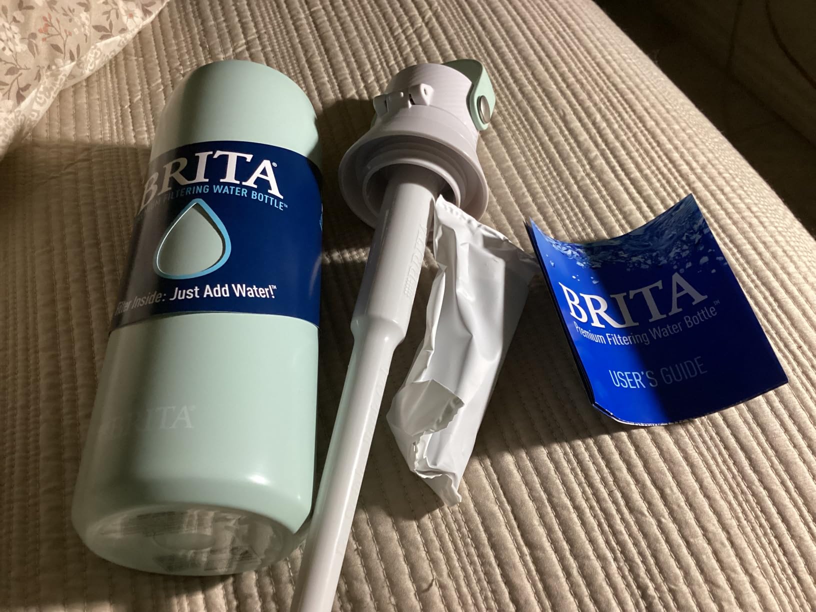 Brita Stainless Steel Premium Filtering Water Bottle, BPA-Free, Reusable, Insulated, Replaces 300 Plastic Water Bottles, Filter Lasts 2 Months or 40 Gallons, Includes 1 Filter, Glacier - 20 oz customer photo 1