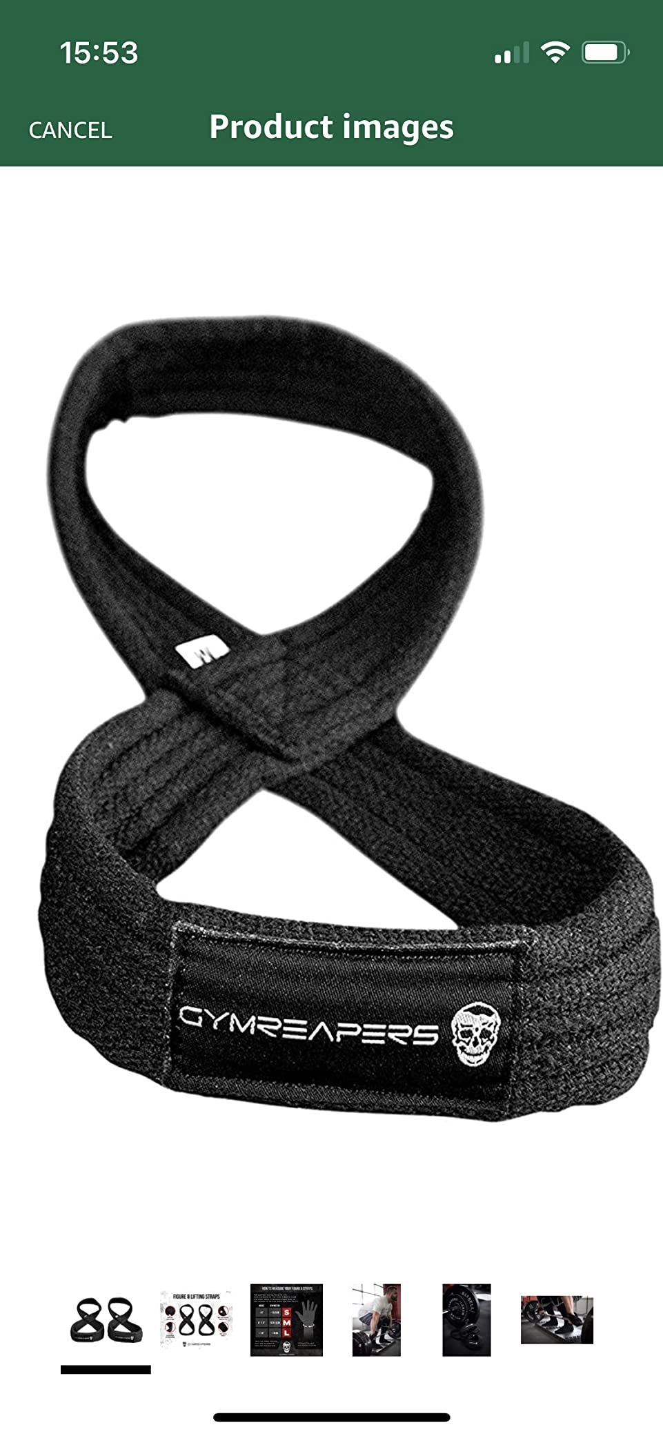 Gymreapers Figure 8 Lifting Straps For Deadlift, Powerlifting, Strongman, & Cross Training Strong Weightlifting Wrist Straps For Men, Women customer photo 1